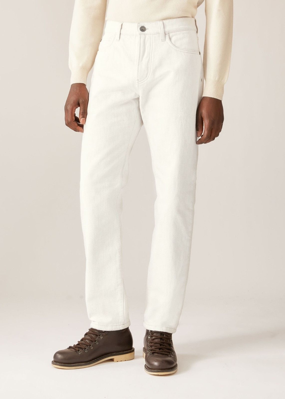 o1loc1c0124 Regular-cut Five-Pocket Trouser in White
