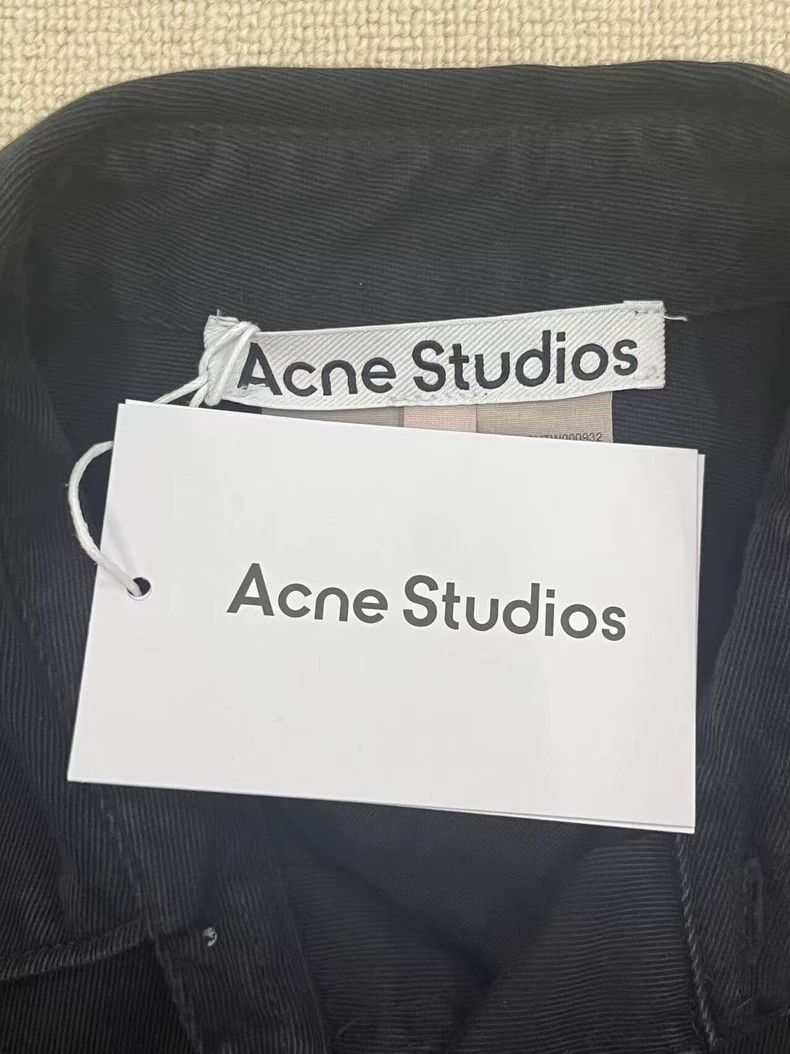 Acne Studios Acne Studios Black solid-color lapel zipper long-sleeved j Size US S / EU 44-46 / 1 - 4 Thumbnail