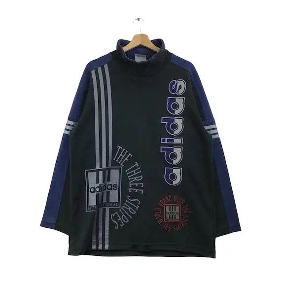 Adidas Vtg 90’ ADIDAS ORIGINALS 3 Stripes Sweatshirt Sweater Size L / US 10 / IT 46 - 1 Thumbnail