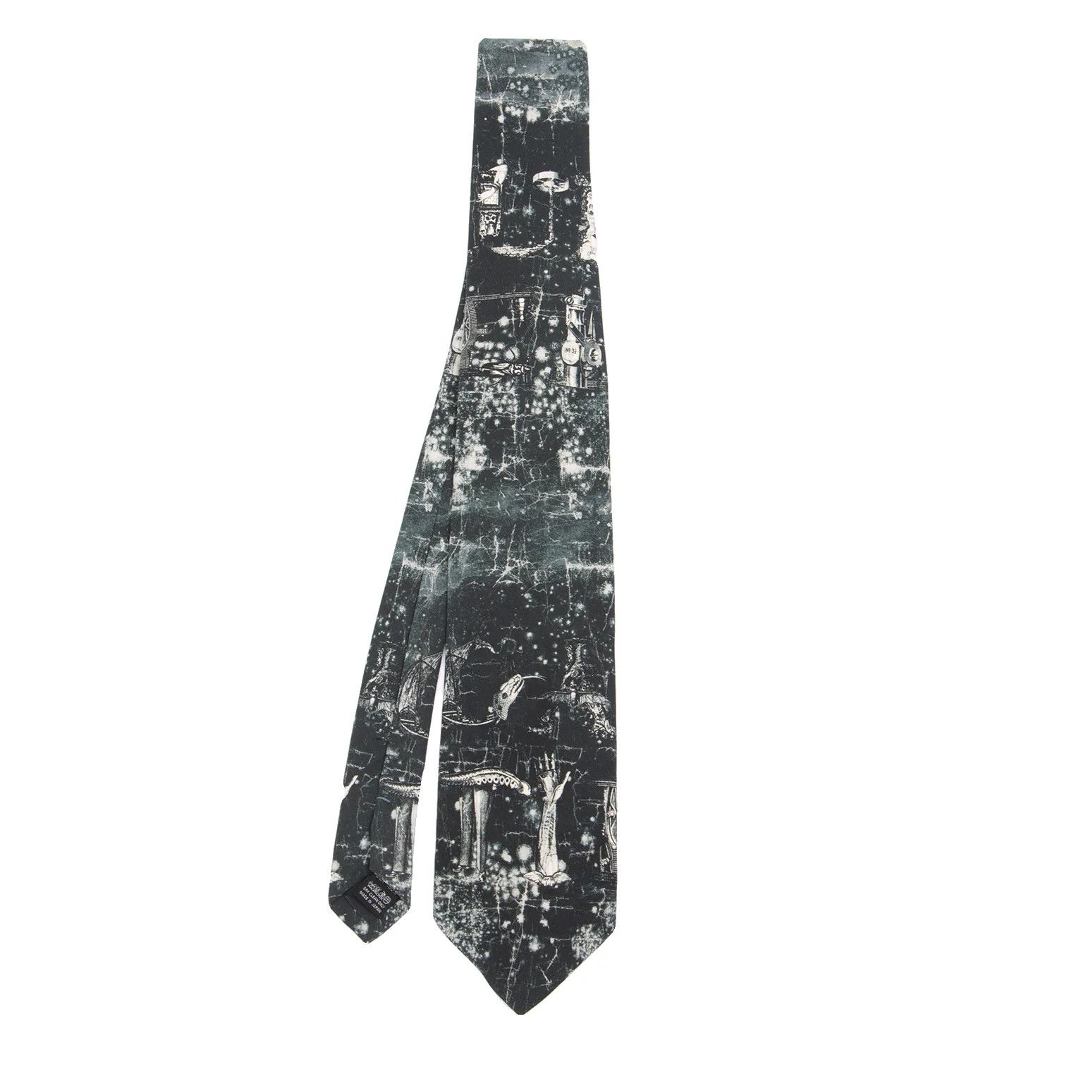 Jean Paul Gaultier Graphic Print Tie in Black and Pink Size ONE SIZE - 1 Thumbnail