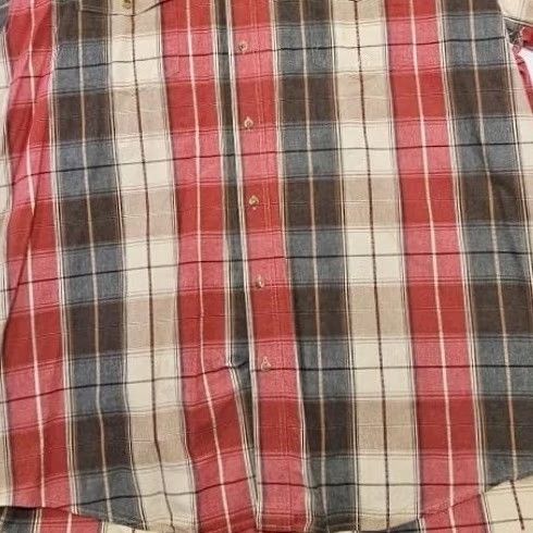 Roper Roper Shirt Plaid Western 3XT Big & Tall Long Sleeve Cotton Multicolor Snap Pocket Men Size US XXL / EU 58 / 5 - 2 Thumbnail