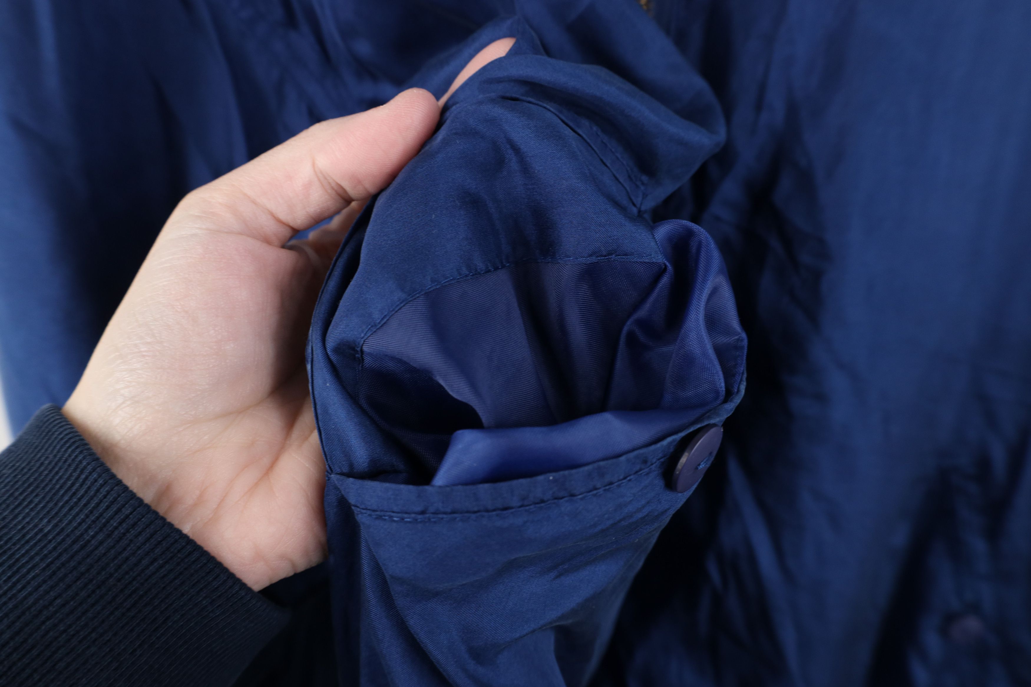 Vintage Vintage 90s Streetwear Full Zip Silk Bomber Jacket Blue Size US L / EU 52-54 / 3 - 8 Thumbnail