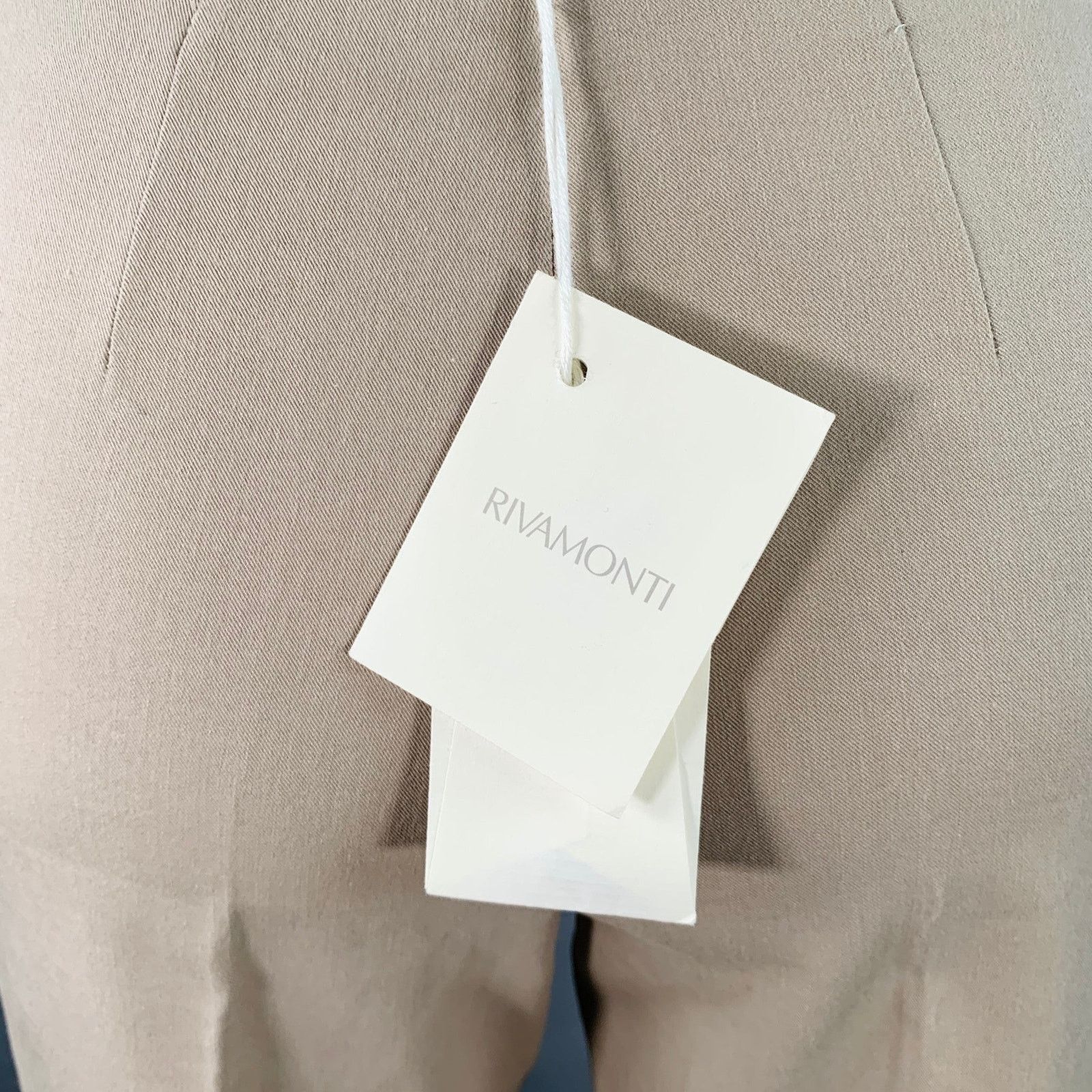 Other RIVAMONTI Size 2 Khaki Cotton Blend Narrow Leg Dress Pants Size 26" / US 2 / IT 38 - 3 Thumbnail