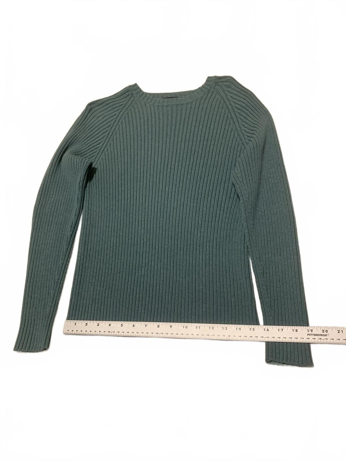 Lands' End VTG 90s Lands' End Sweater Men's M Green Ribbed Knit USA Size M / US 6-8 / IT 42-44 - 4 Thumbnail