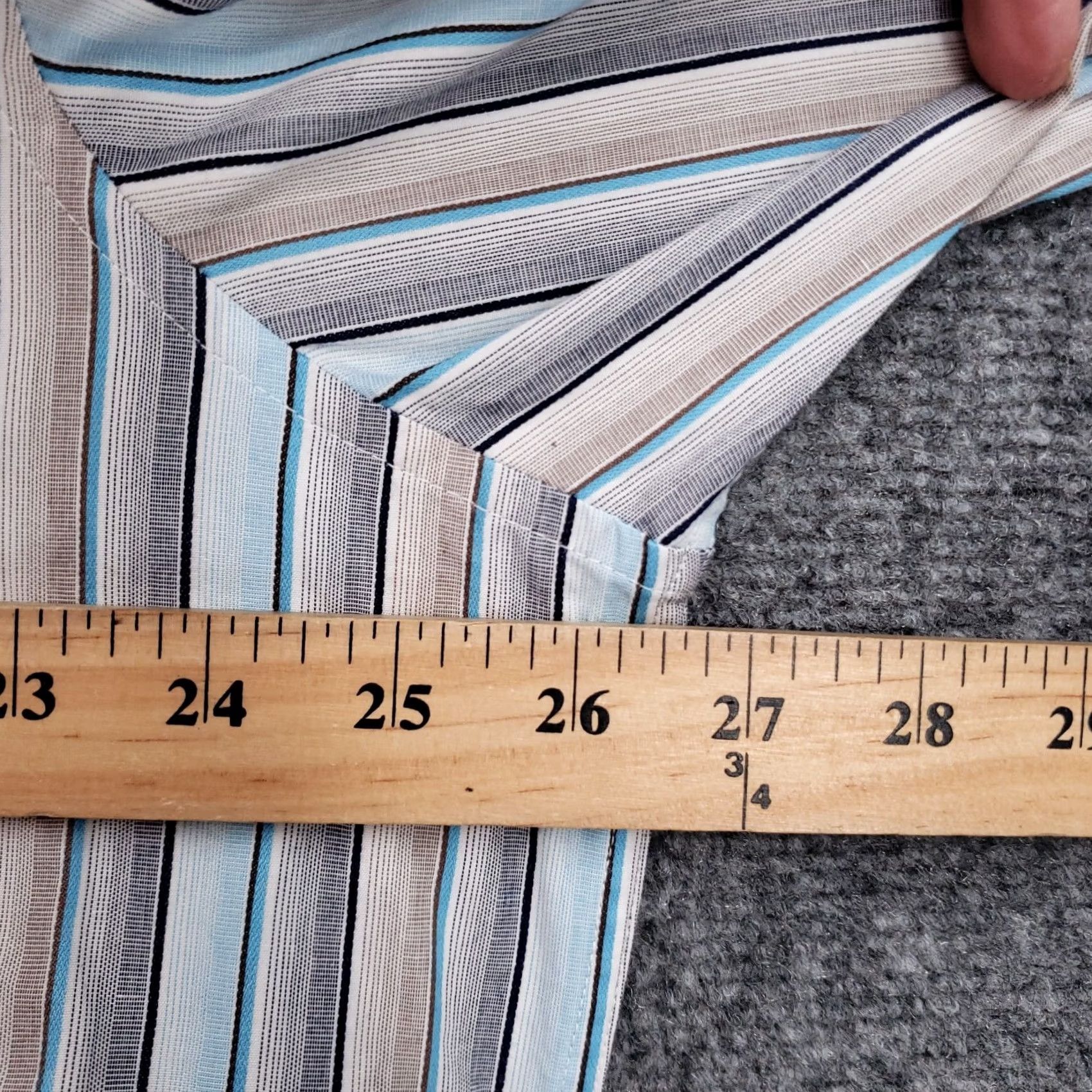 Tasso Elba Tasso Elba Shirt Mens XL Blue Gray Striped Button Long Sleeve Size US XL / EU 56 / 4 - 6 Thumbnail