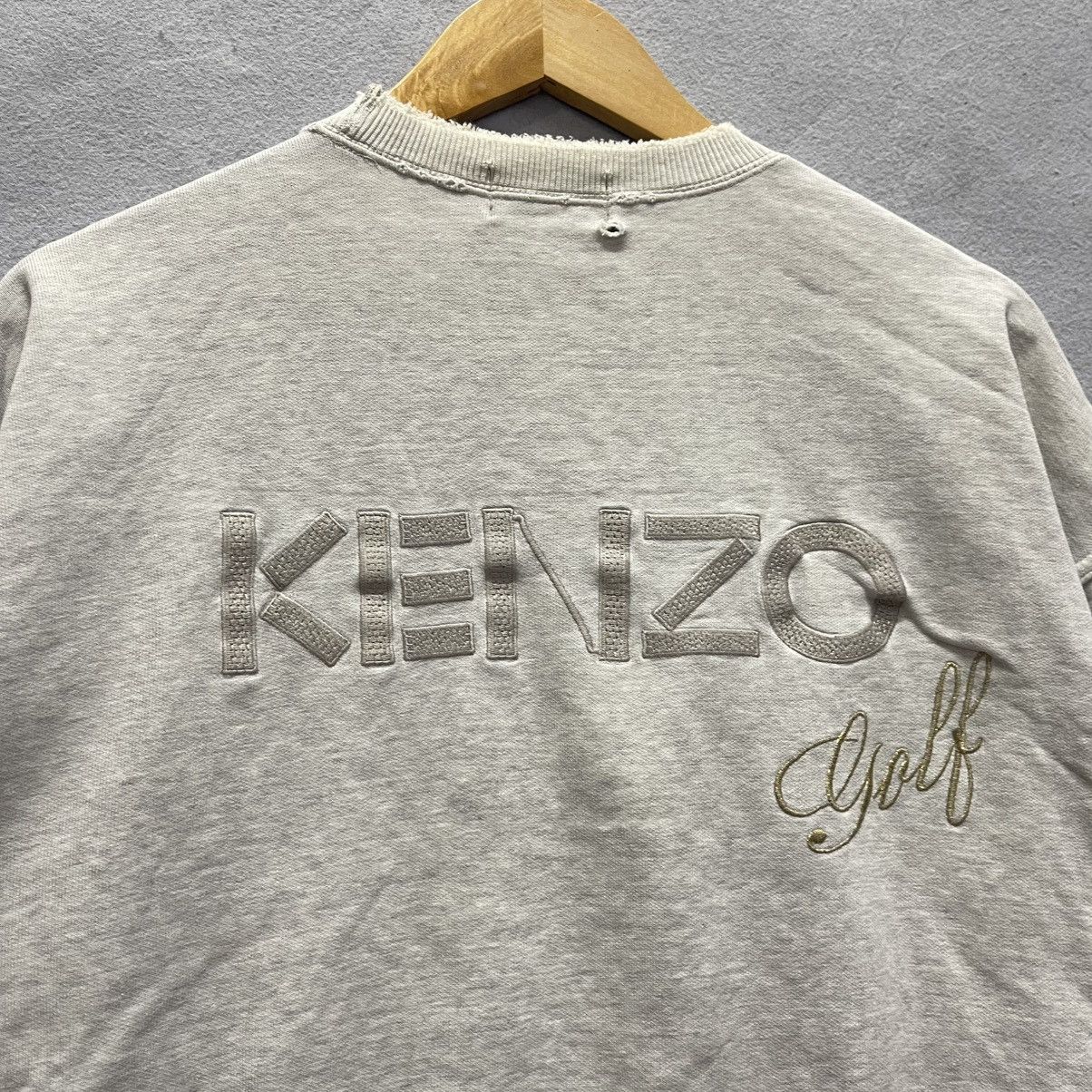 Kenzo Vintage 90s Kenzo Golf Japan Grey Logo Sweatshirt Size US L / EU 52-54 / 3 - 2 Thumbnail