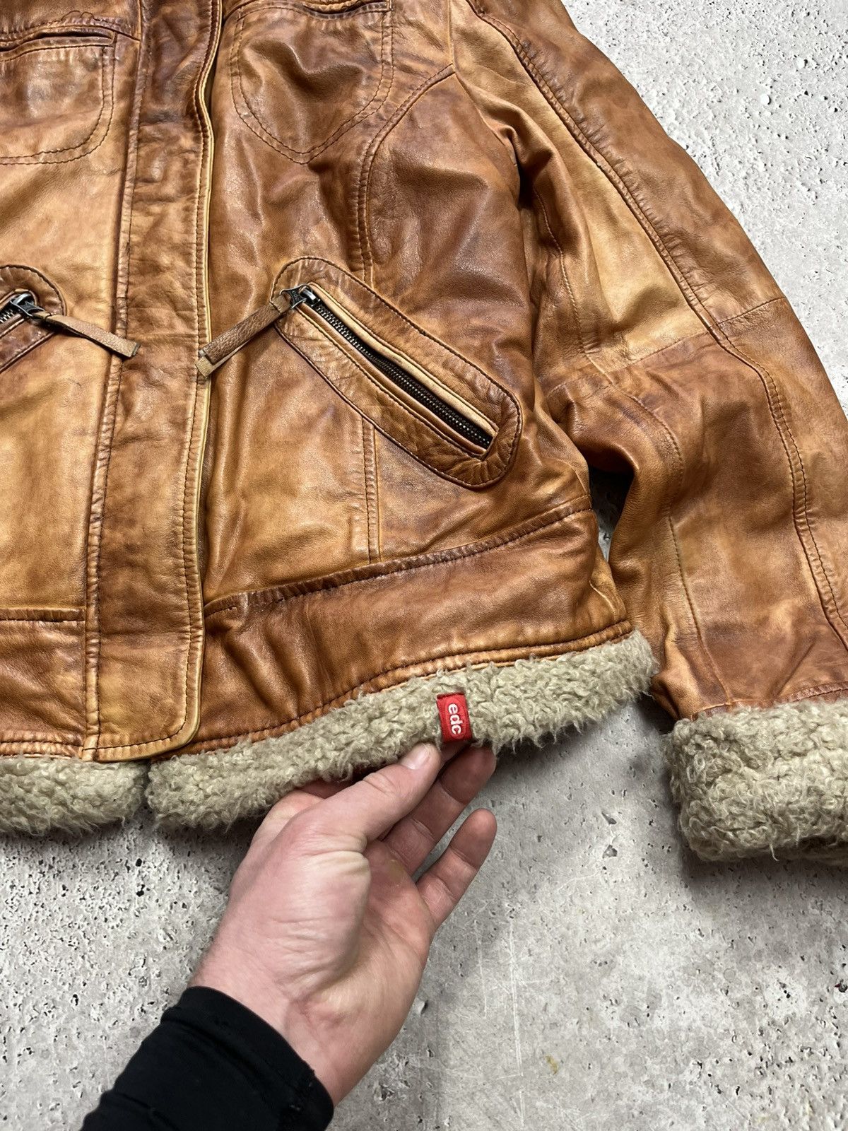 Other Avant Garde Faux Shearling Leather Jacket Womens L Size L / US 10 / IT 46 - 7 Thumbnail