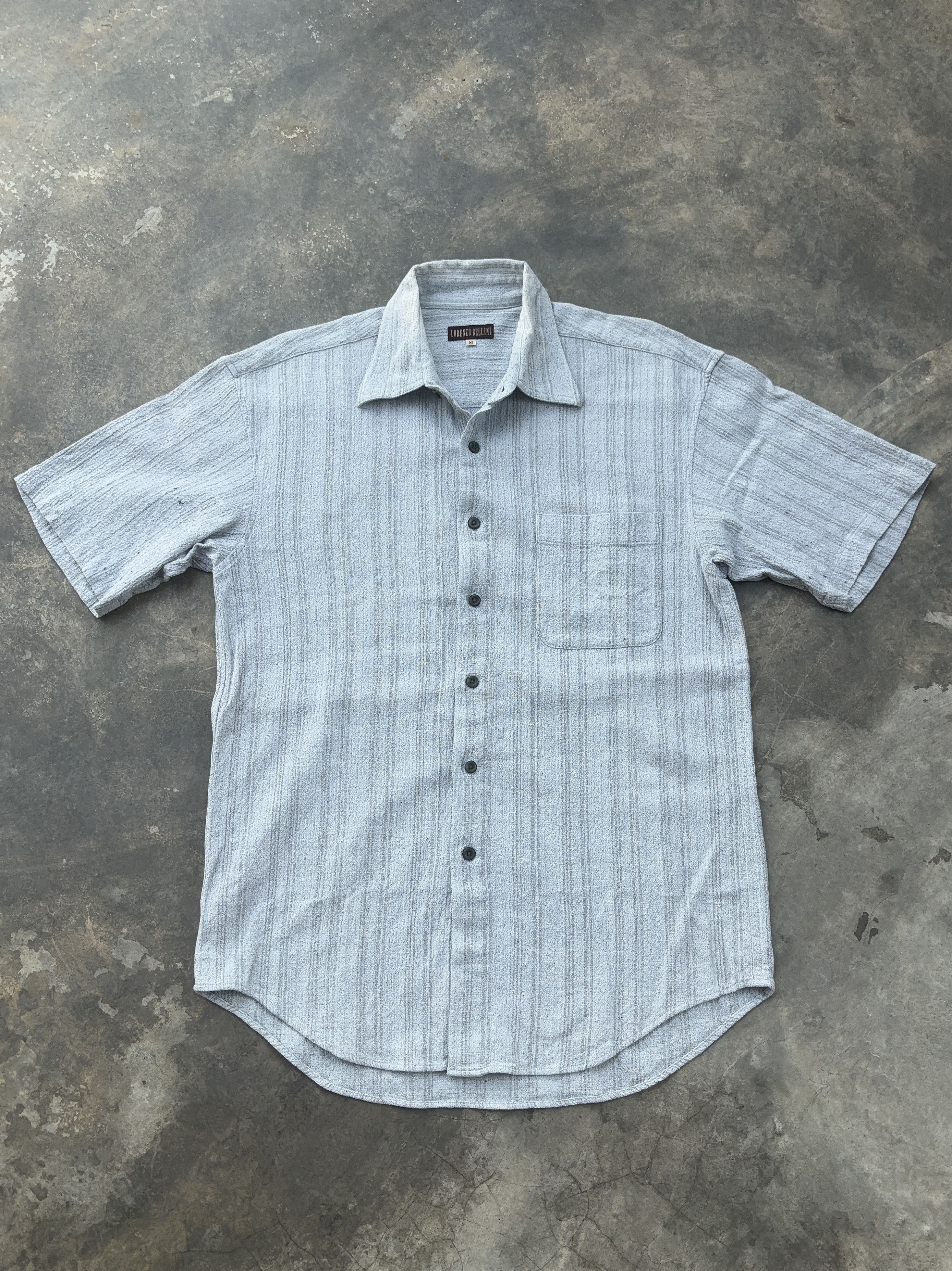 Other Lorenzo Bellini Vintage Casual Blue Button Up Shirt Size US M / EU 48-50 / 2 - 1 Thumbnail