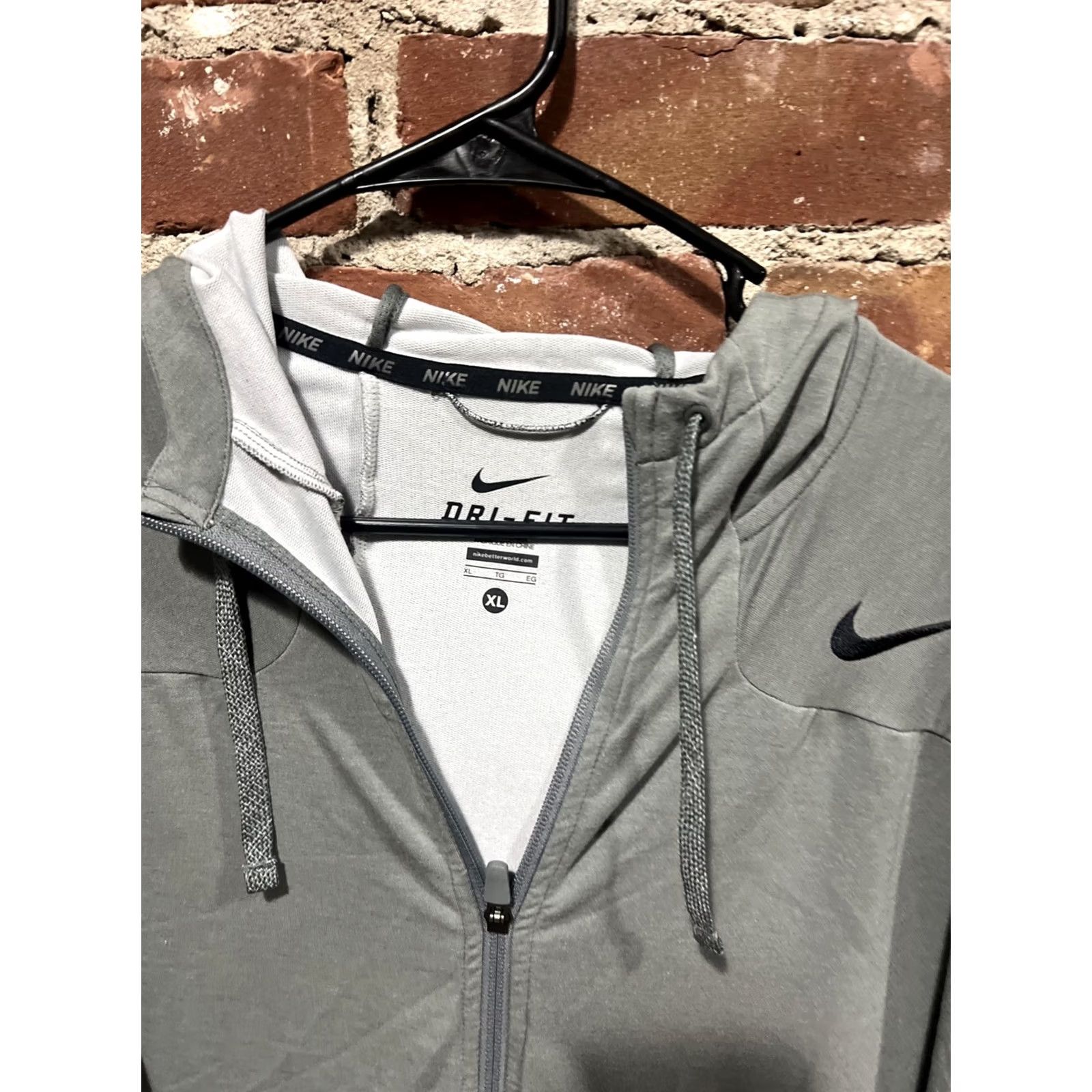 Nike Nike Dri-Fit Touch Fleece Full-Zip Jacket Mens XL Gray Size US XL / EU 56 / 4 - 2 Thumbnail