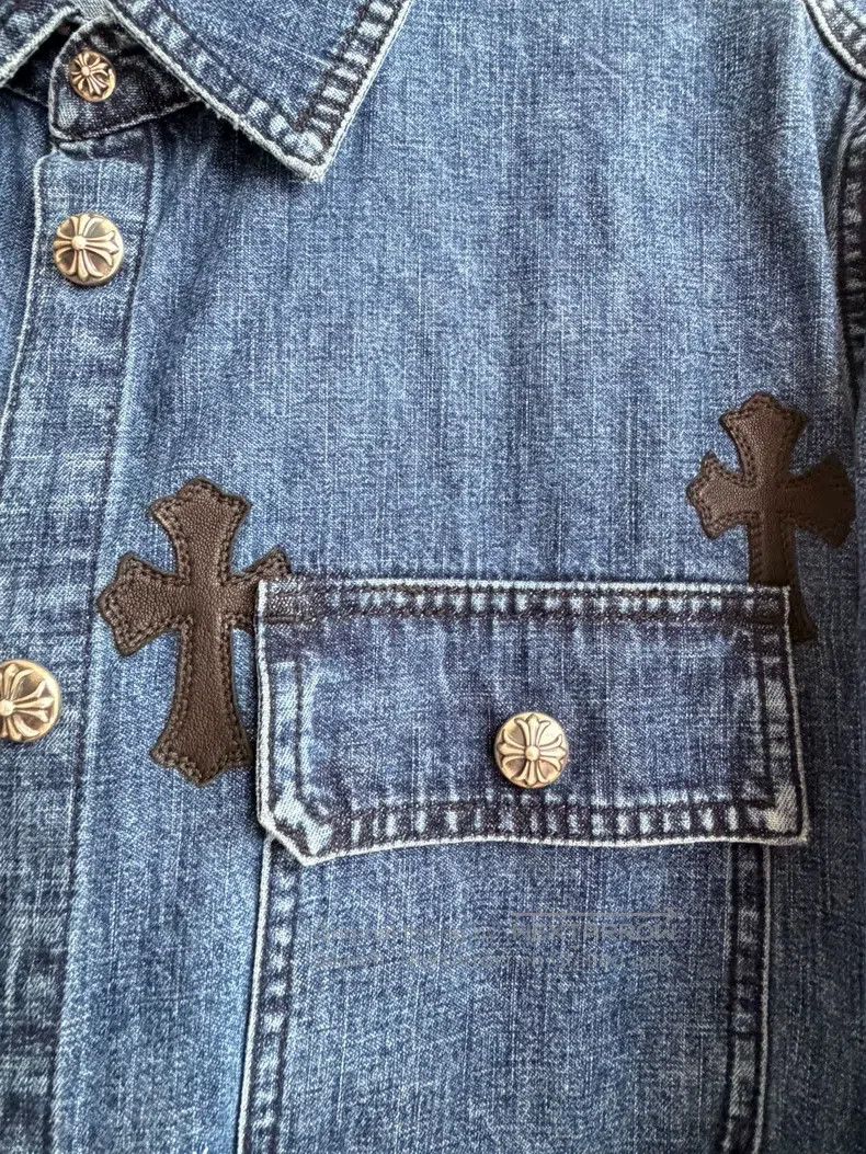 Chrome Hearts Chrome Hearts Size M Cowboy cross leather work dog frock sh Size US M / EU 48-50 / 2 - 4 Thumbnail