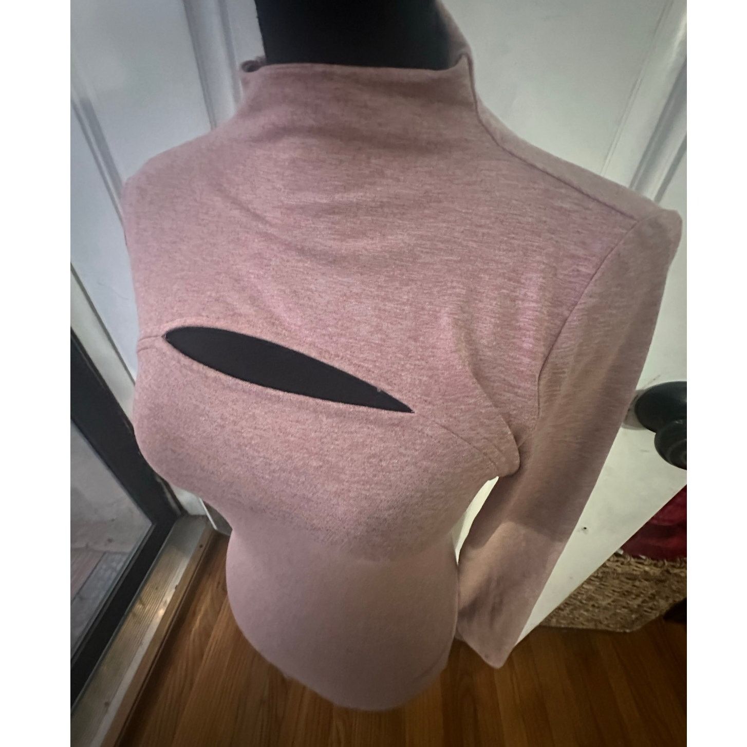 Express Express Body Contour Mock Neck Cut-Out Long Sleeve Bodysuit Size S / US 4 / IT 40 - 2 Thumbnail