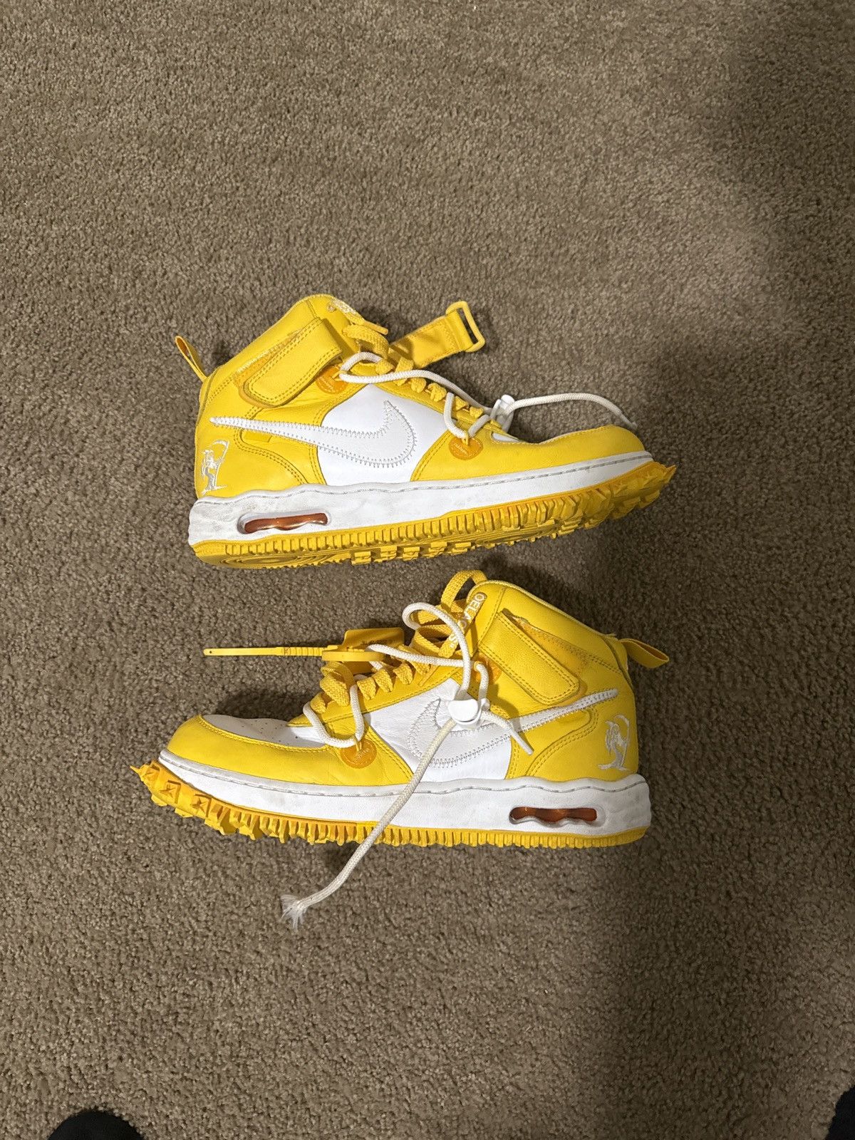 Off-White Air Force 1 Mid SpLTHR Size US 10.5 / EU 43-44 - 4 Thumbnail