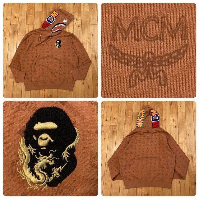 Bape × MCM 2024 MCM × BAPE monogram shark pullover hoodie a bathing ape Size US L / EU 52-54 / 3 - 1 Thumbnail