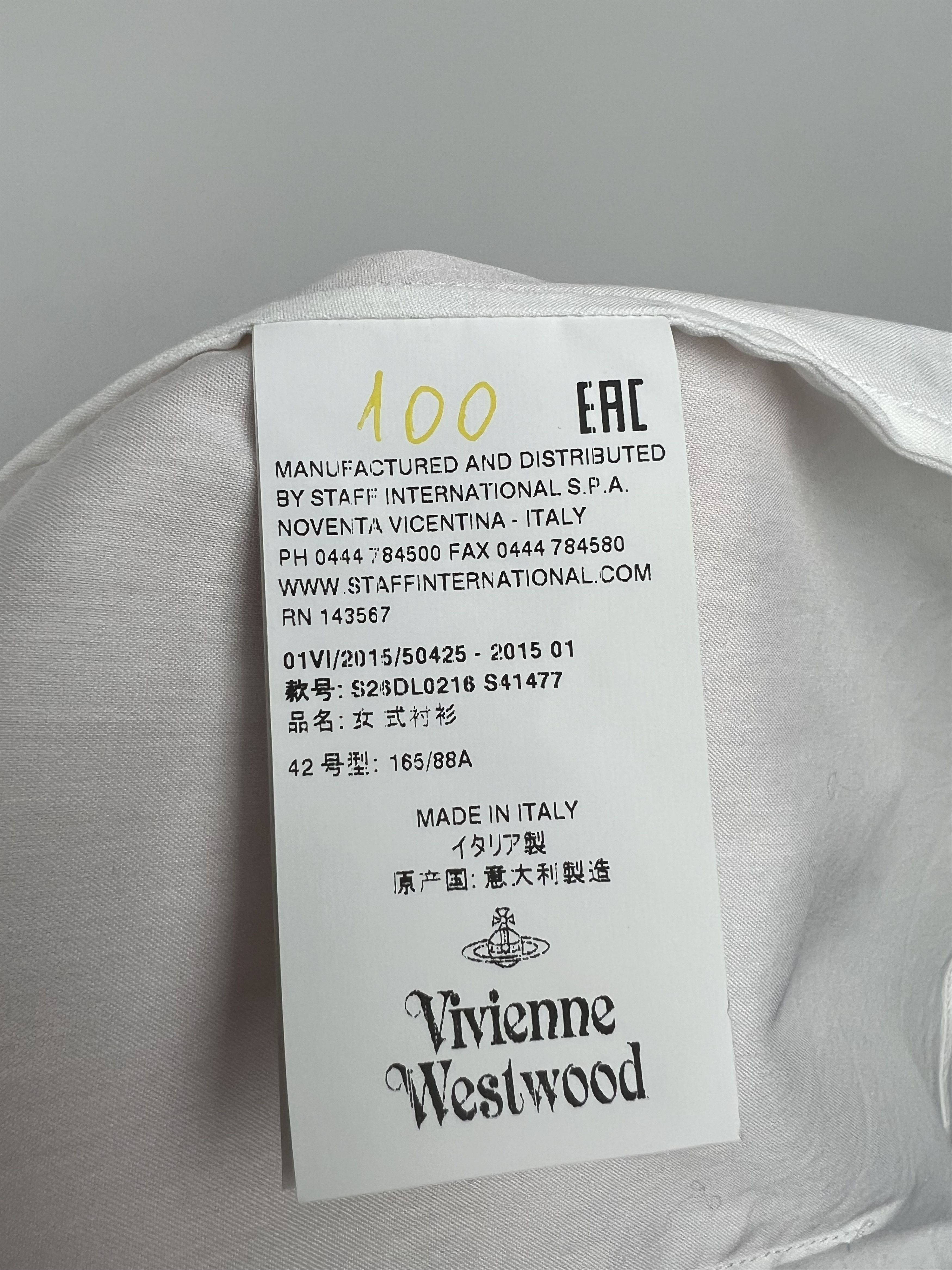 Vivienne Westwood Vivienne Westwood Red Label White Long Sleeve Shirt IT42 Size M / US 6-8 / IT 42-44 - 9 Thumbnail