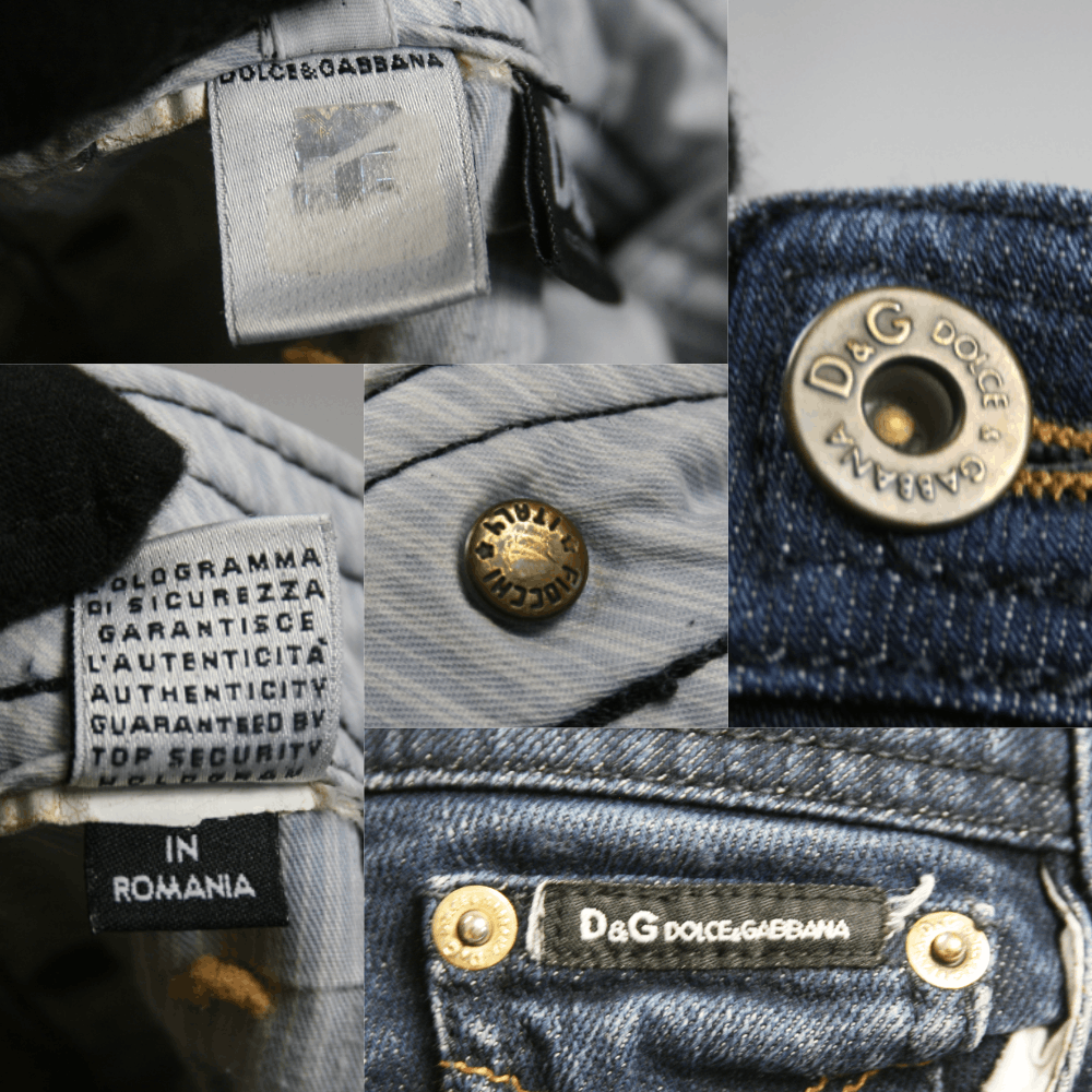 Dolce & Gabbana 00S Lovely Y2K Straight Jeans Vintage Size 27" / US 4 / IT 40 - 11 Thumbnail