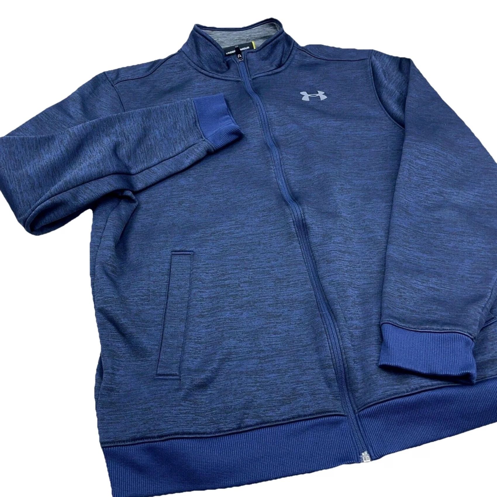Under Armour Under Armour Jacket Men Large Blue Full Zip Track Suit Sweatshirt Sweater Navy Size US L / EU 52-54 / 3 - 4 Thumbnail