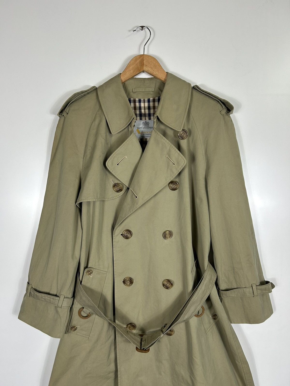 Aquascutum ⚡️Vintage Aquascutum London Double Breast Trench Long Coat Size US M / EU 48-50 / 2 - 9 Thumbnail