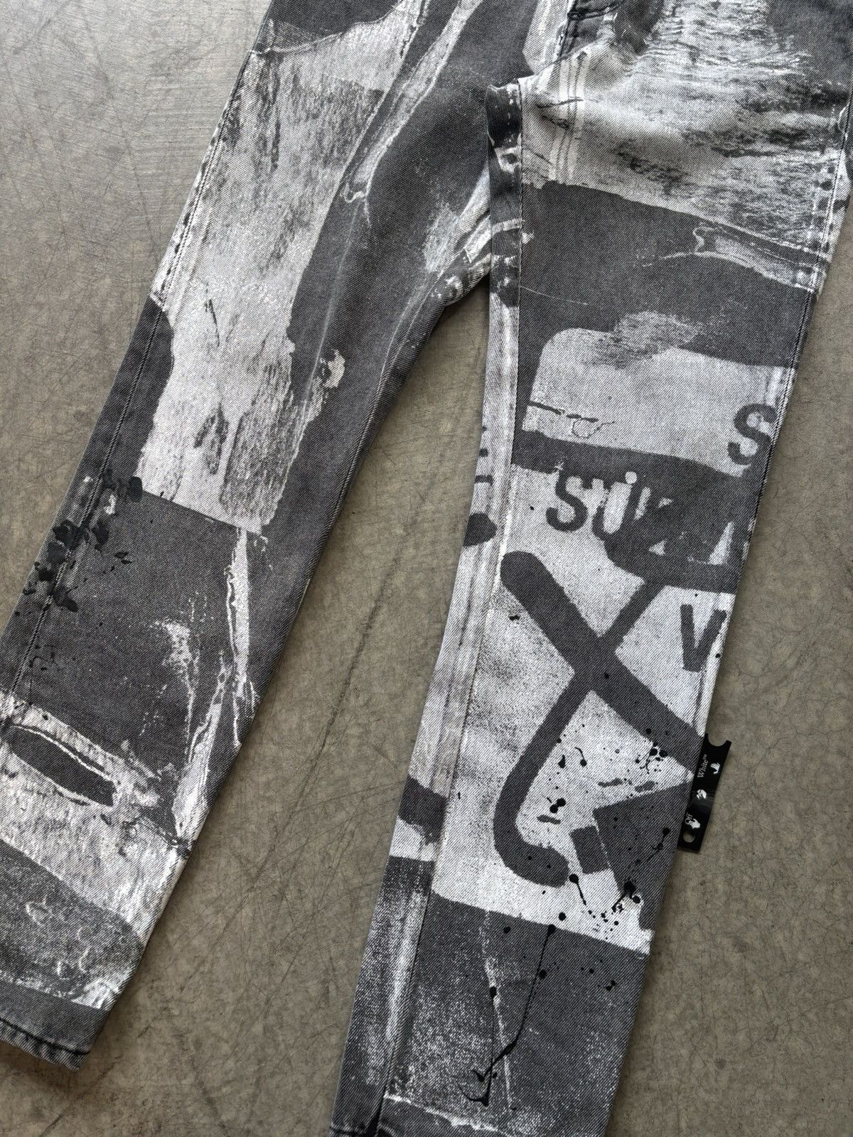 Off-White Off White X Pablo Tomek Straight Painted Jeans Size US 32 / EU 48 - 2 Thumbnail