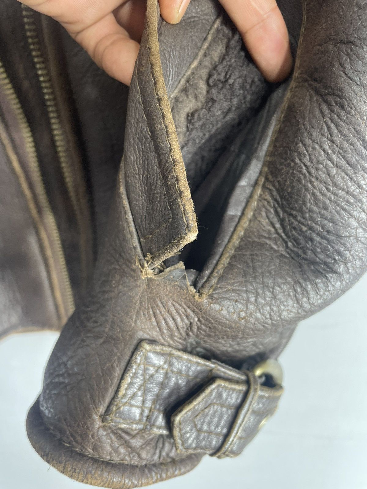 Vintage Vintage B 3 Leather Jacket Lining Sherpa Zipper Size US M / EU 48-50 / 2 - 7 Thumbnail