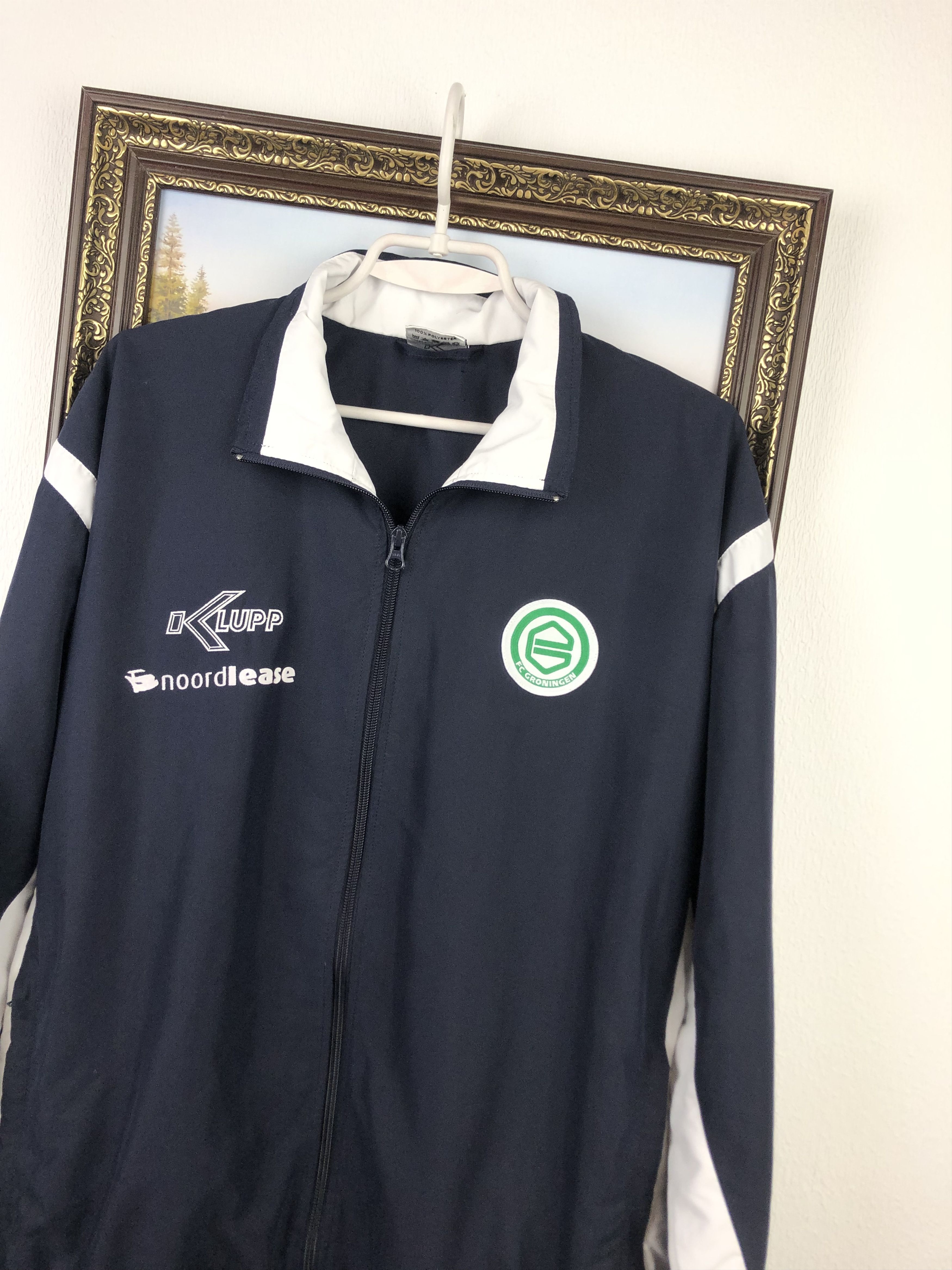 Vintage Vintage FC Groningen Football Jacket Soccer Track Top Size US L / EU 52-54 / 3 - 4 Thumbnail