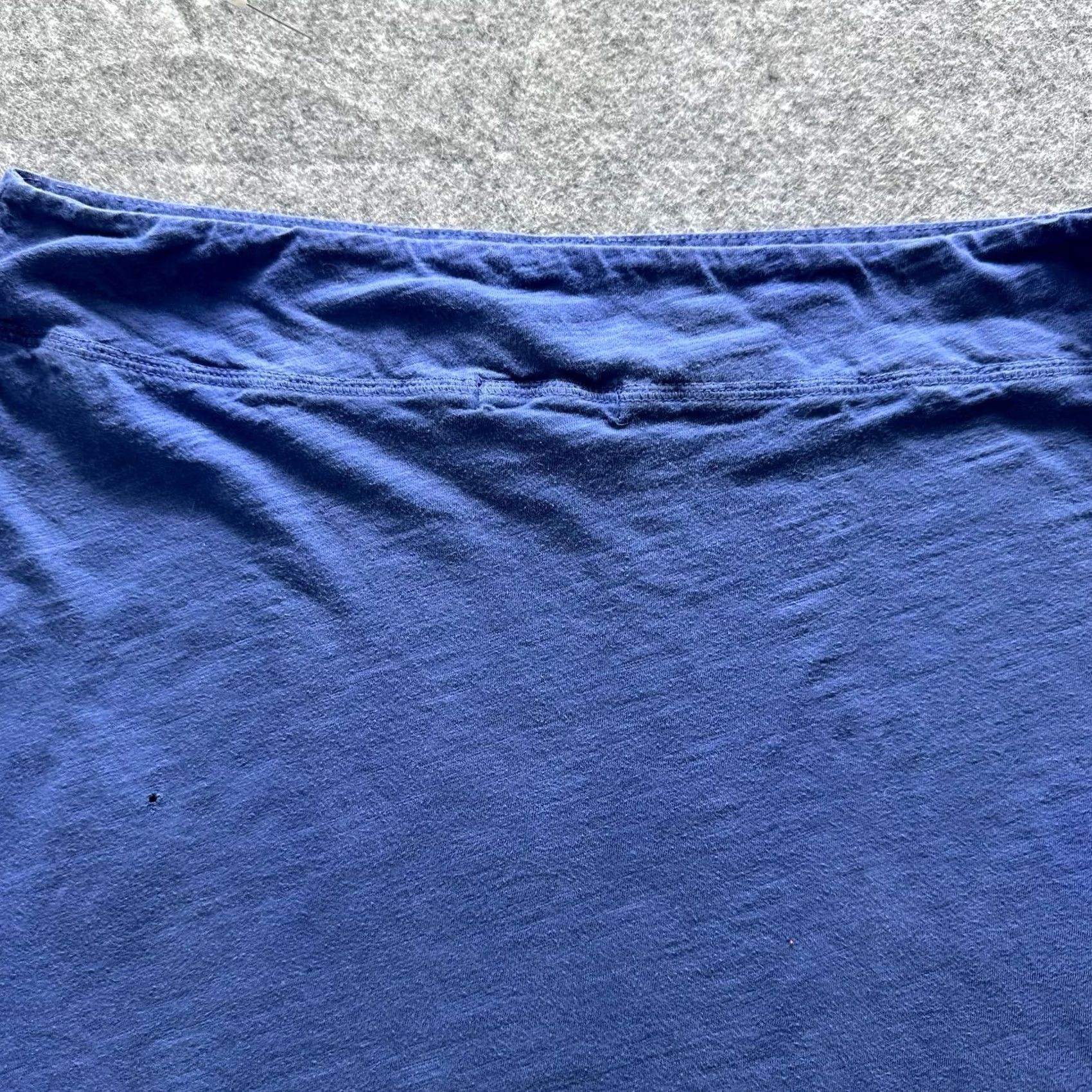 Vintage Fresh Produce Skirt Womens 18 Blue A-Line Elastic Waist Jersey Knee Length USA Size XXL / US 16-18 / IT 52-54 - 2 Thumbnail