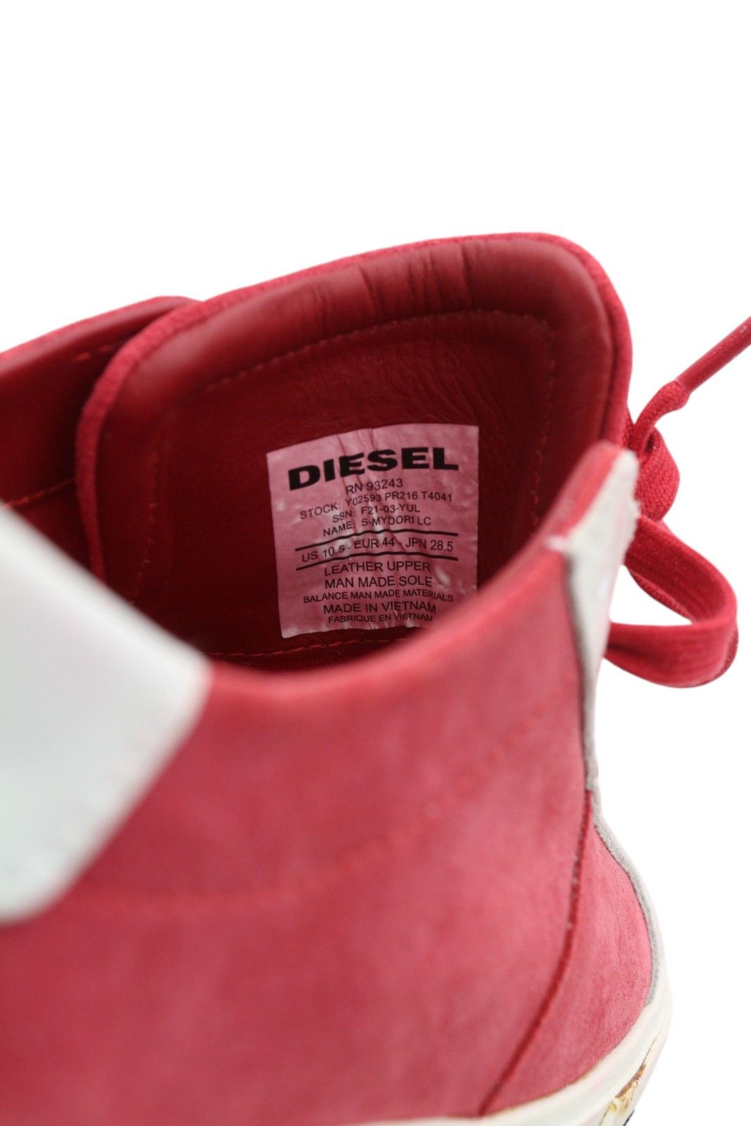Diesel S-MYDORI LC EU44 Red Suede Leather 41533 Size US 11 / EU 44 - 9 Thumbnail