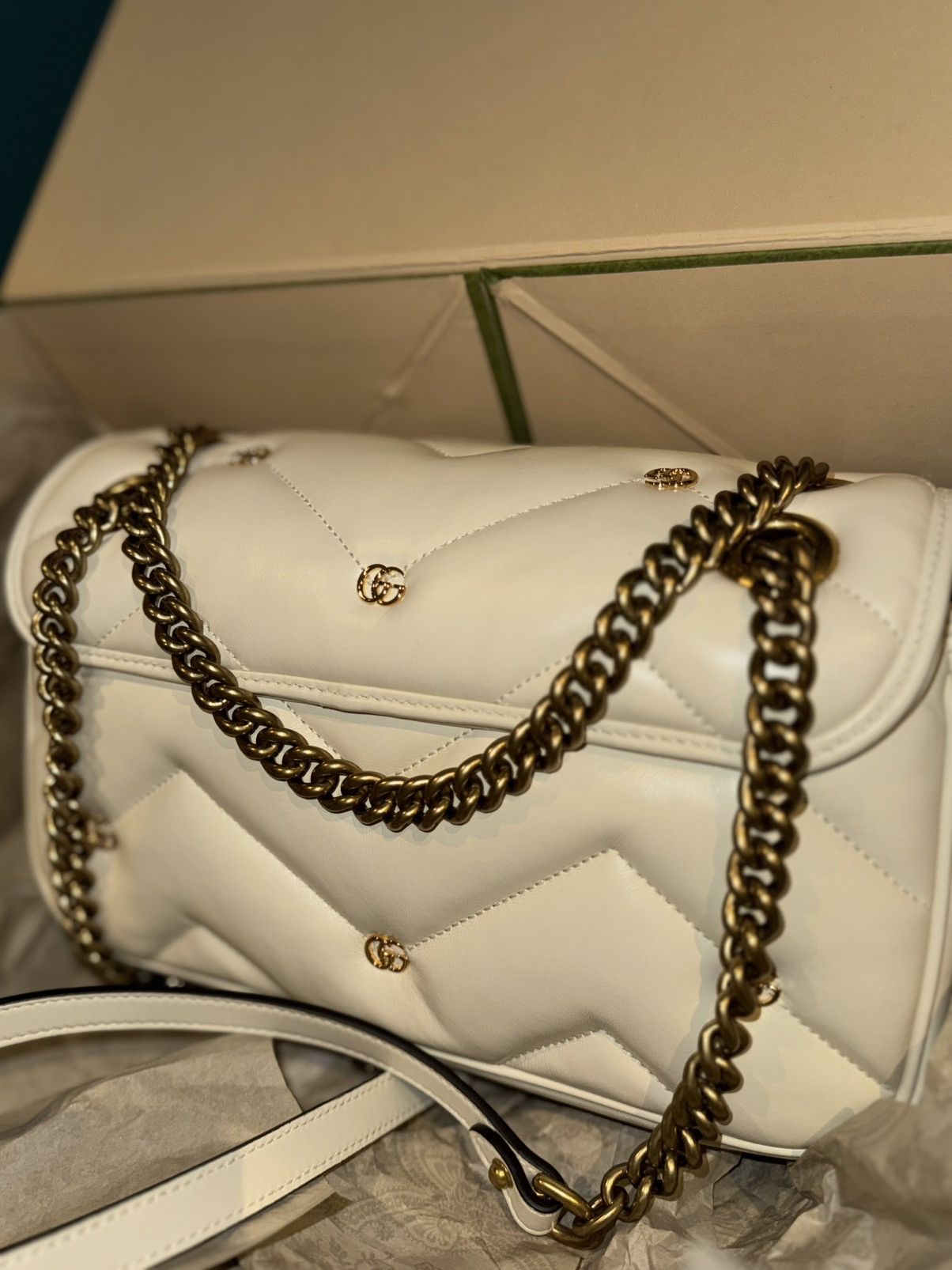 Gucci Brand New Gucci GG Marmont with twisted torchon Double G Size ONE SIZE - 4 Thumbnail