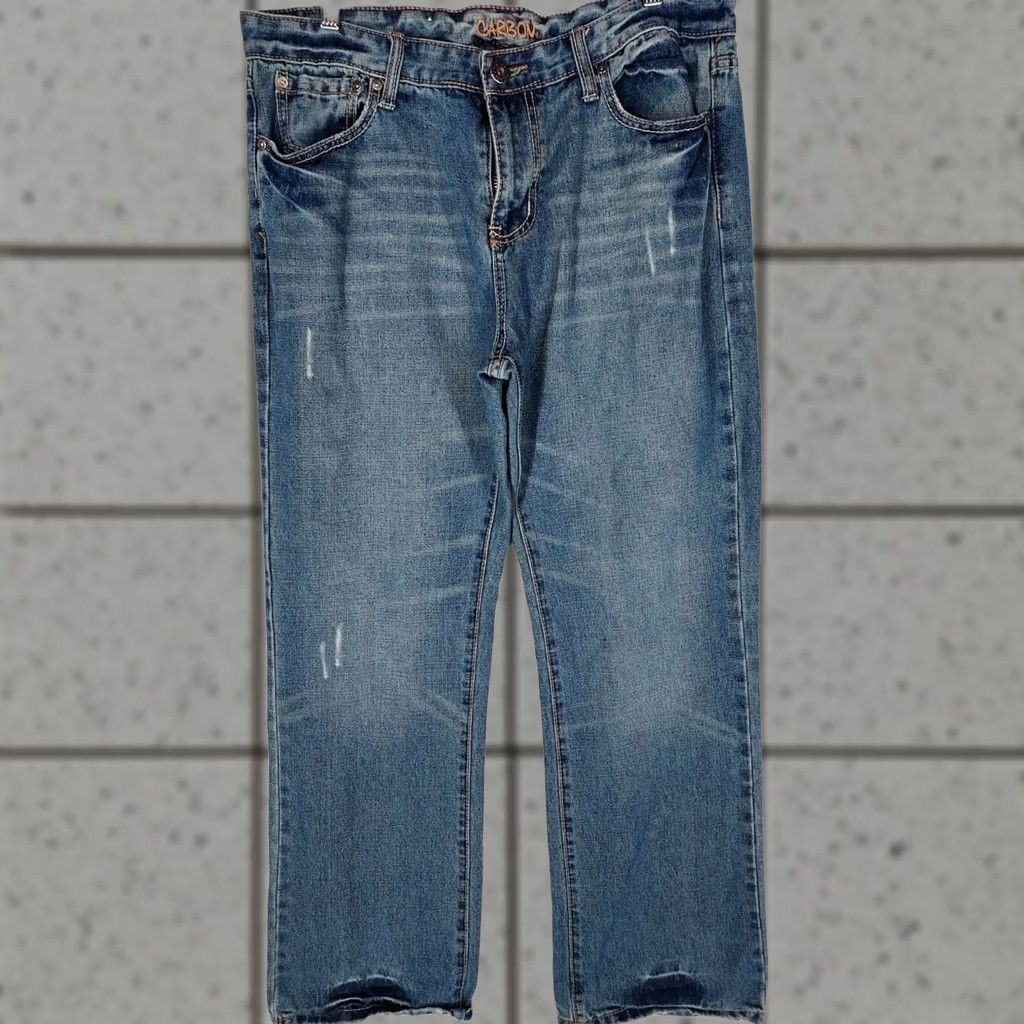 Carbon Carbon Mens Bootcut Jeans 34x32 Denim Blue 5-Pocket Regular Inseam 31in Relaxed Straight Casual Collection Jeans Size US 34 / EU 50 - 1 Thumbnail