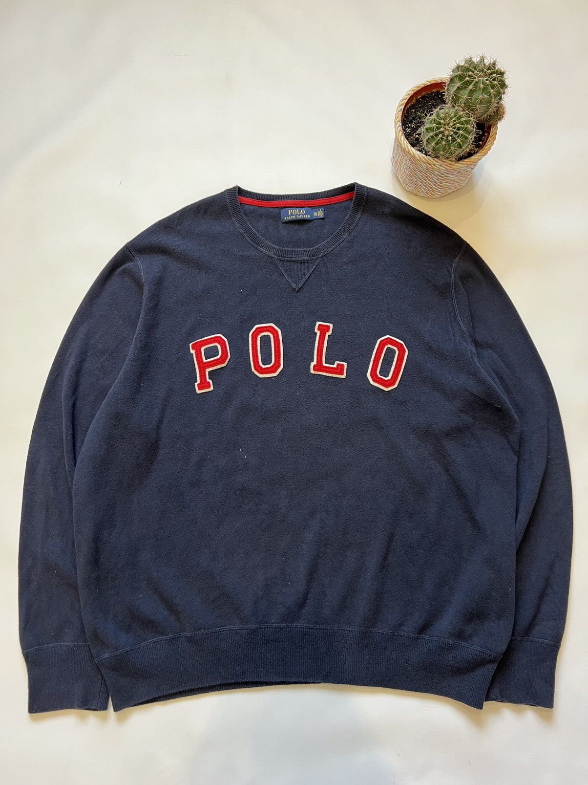 Polo Ralph Lauren Polo Ralph Lauren Blue Sweater Big Logo Classic Basic Size US XXL / EU 58 / 5 - 1 Thumbnail