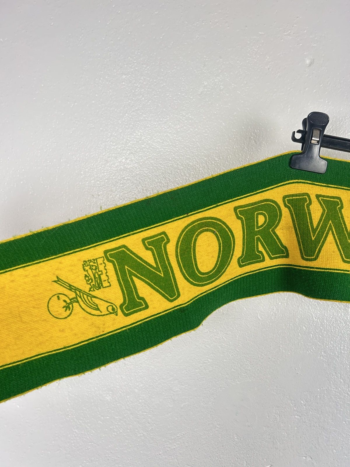 Vintage 80s Vintage Norwich City FC Soccer Football Fanwear Scarf Size ONE SIZE - 2 Thumbnail