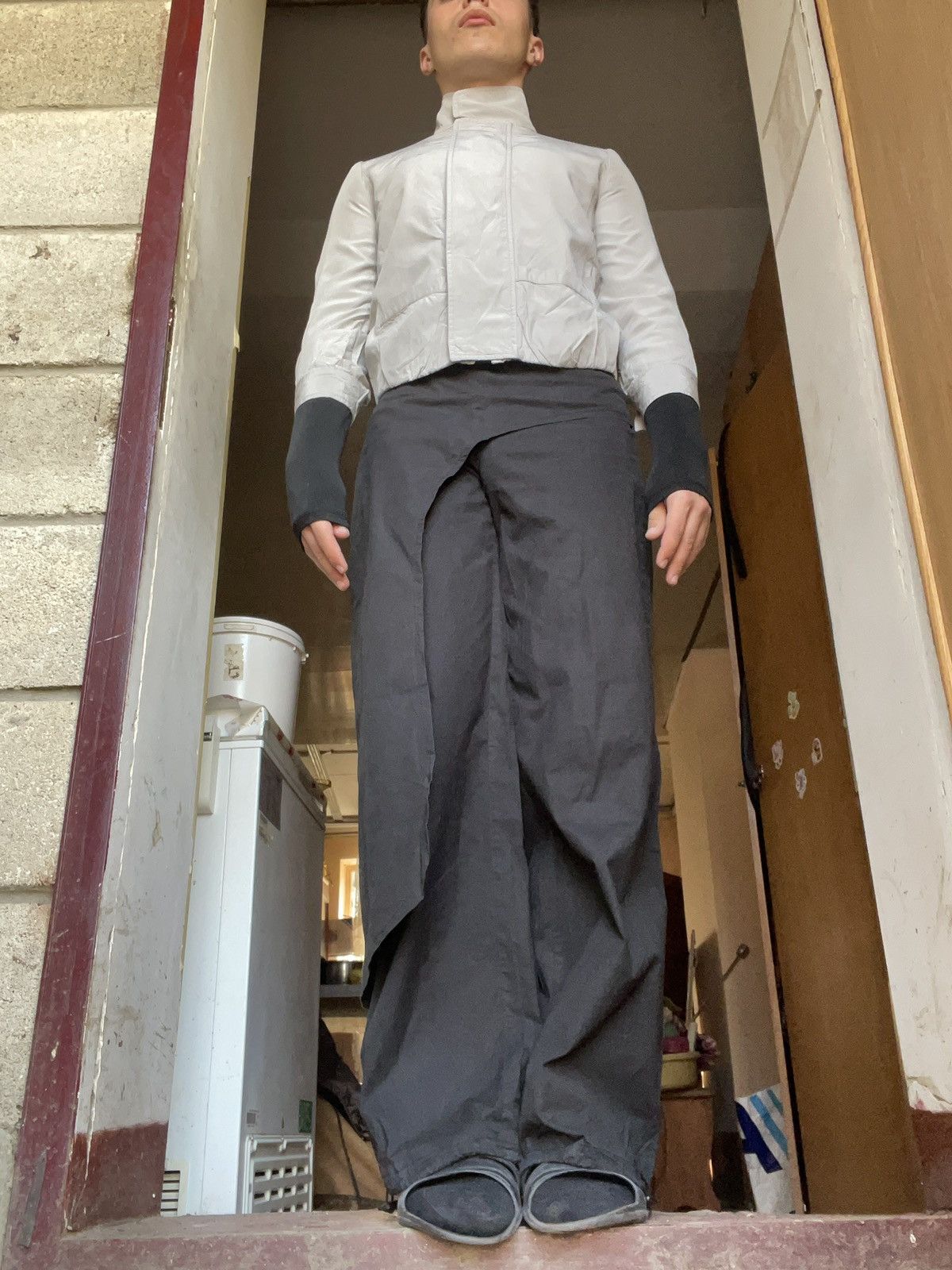 If Six Was Nine × Japanese Brand × Le Grande Bleu (L.G.B.) Y's LGB Y2K Asymmetric Wide-Leg Pants With Adjustable Hem Size US 32 / EU 48 - 19 Thumbnail