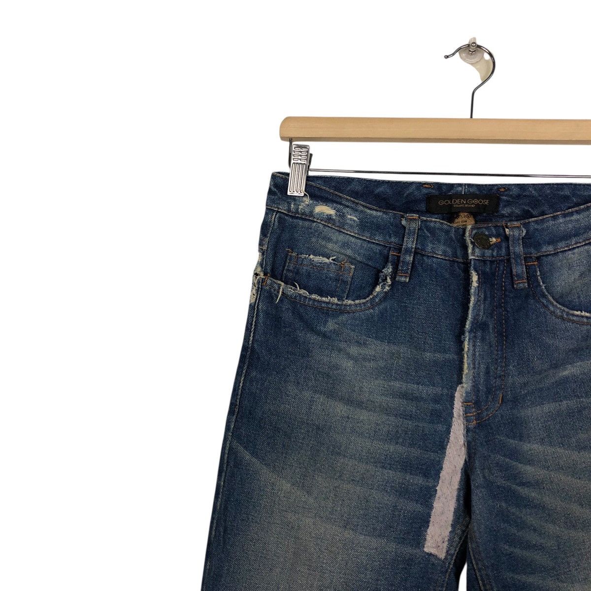 Japanese Brand GGDB Classic Straight-Cut Jeans – Vintage Whisker Wash Size 28" / US 6 / IT 42 - 8 Thumbnail