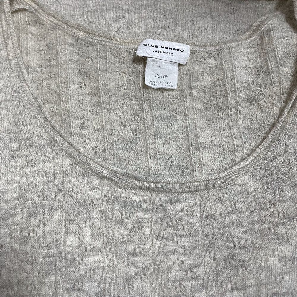 Club Monaco CLUB MONACO Cashmere Pullover Short Sleeves HEATHER GREY Si Size XS / US 0-2 / IT 36-38 - 7 Thumbnail