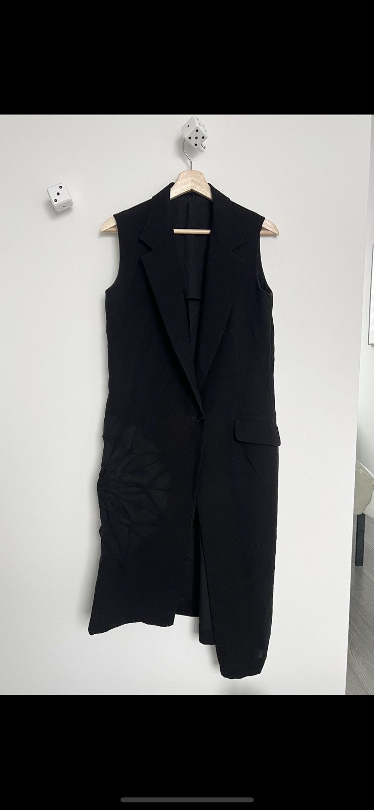 image of Yohji Yamamoto x YS Y’S Sleeveless Blazer in Black, Women's (Size XS)