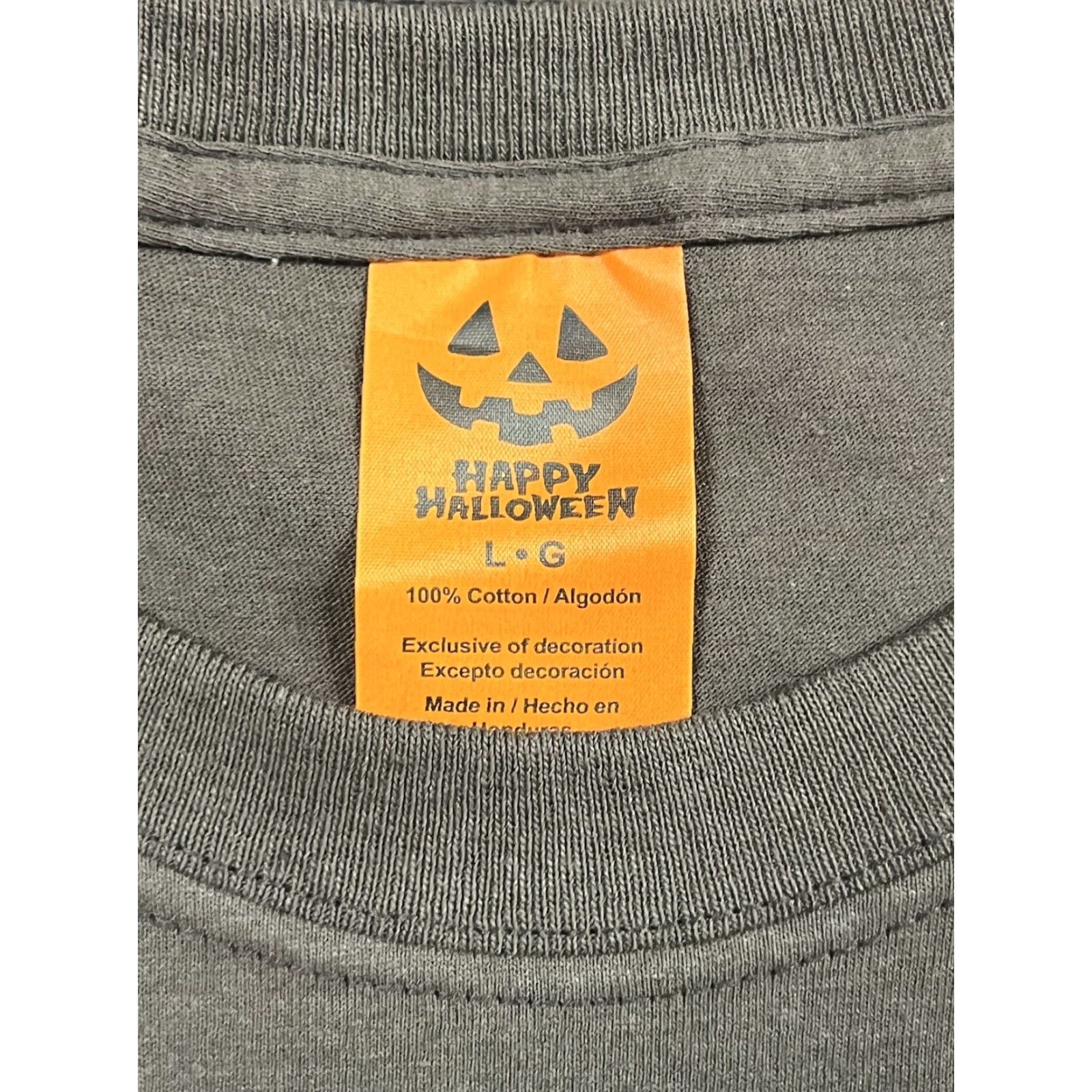 Vintage VINTAGE Happy Halloween T-Shirt Unisex L Brown Skull Scary Spooky Hat NWT Size US L / EU 52-54 / 3 - 5 Thumbnail