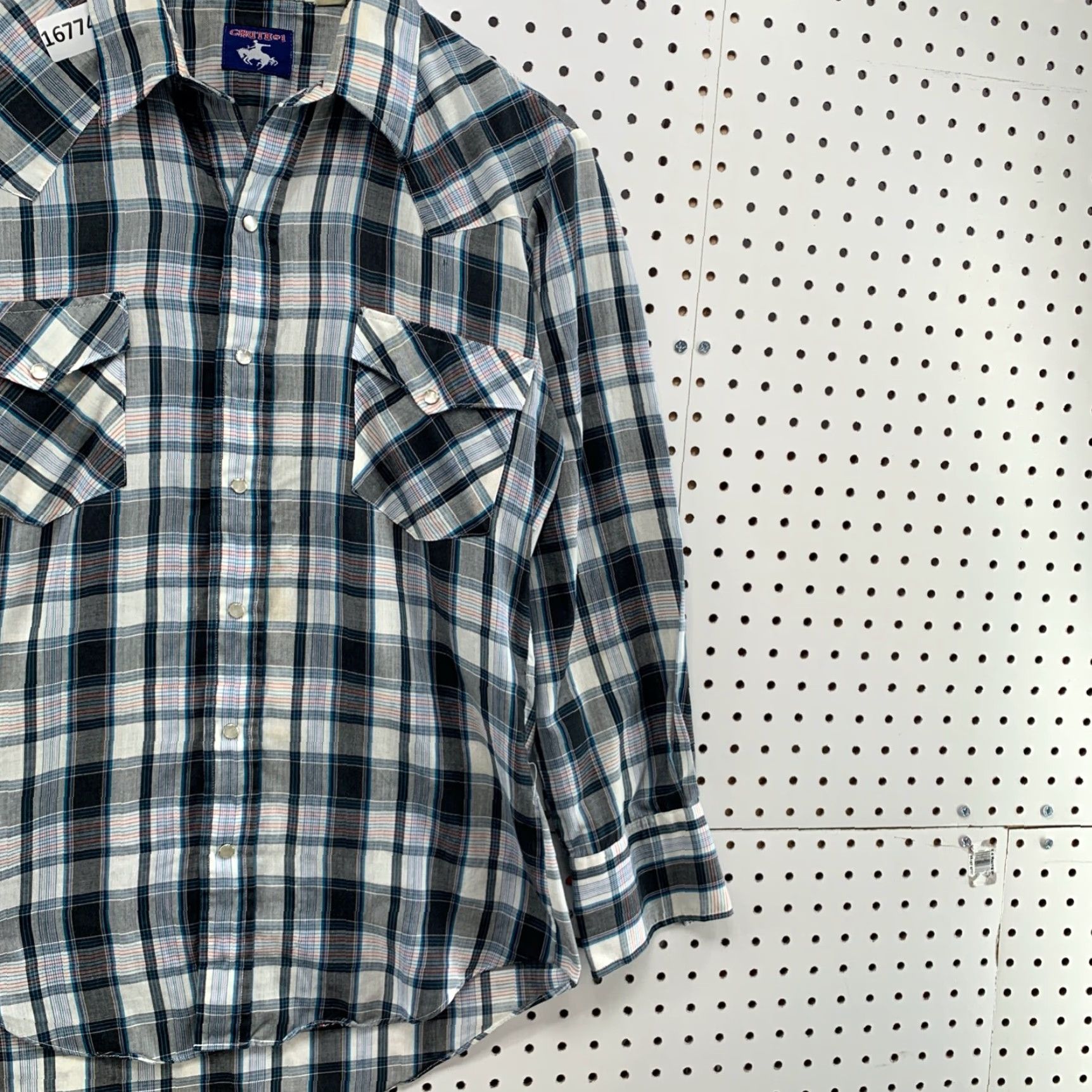 Vintage VINTAGE Chute Shirt Long Sleeve Adult Large Plaid 80s 90s Button-Up Snap Front Mens Large Plaid Shirt Size US L / EU 52-54 / 3 - 4 Thumbnail