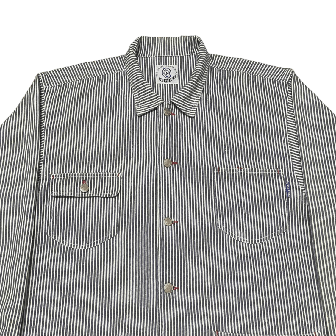 Japanese Brand Vintage Neyries Stripe Hickory Worker Jacket Size US L / EU 52-54 / 3 - 2 Thumbnail