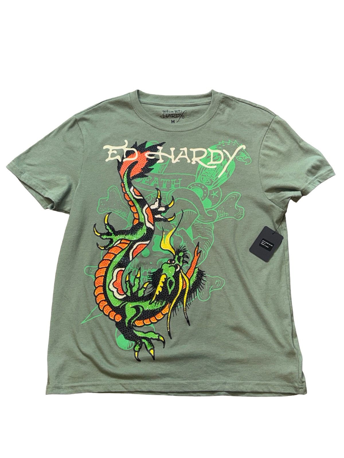 Ed Hardy Ed Hardy large Olive Dragon Tee Size US L / EU 52-54 / 3 - 1 Thumbnail