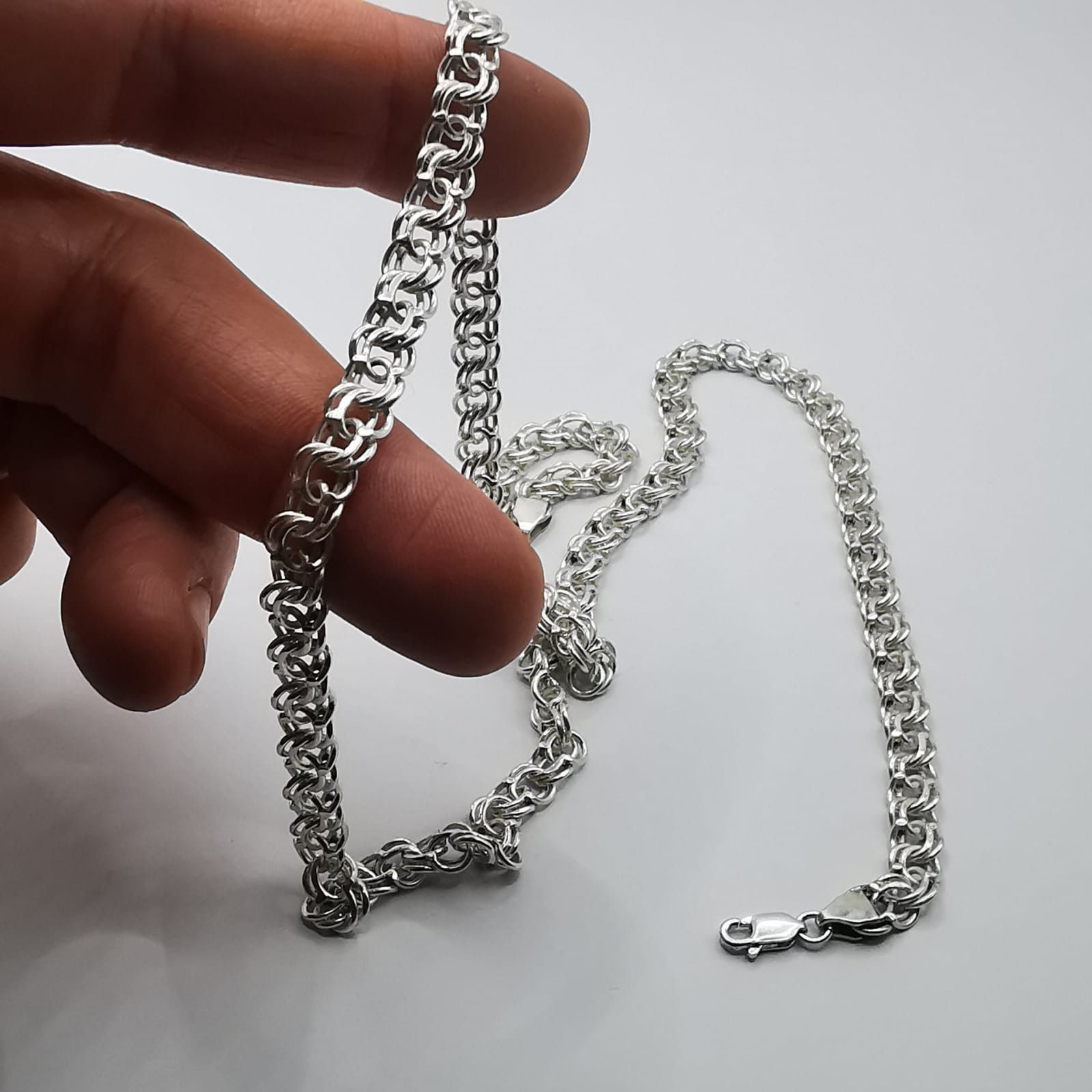 Sterling Silver Vintage Statement Chain, 925 Sterling Silver, Signed 32,67g Size ONE SIZE - 5 Thumbnail