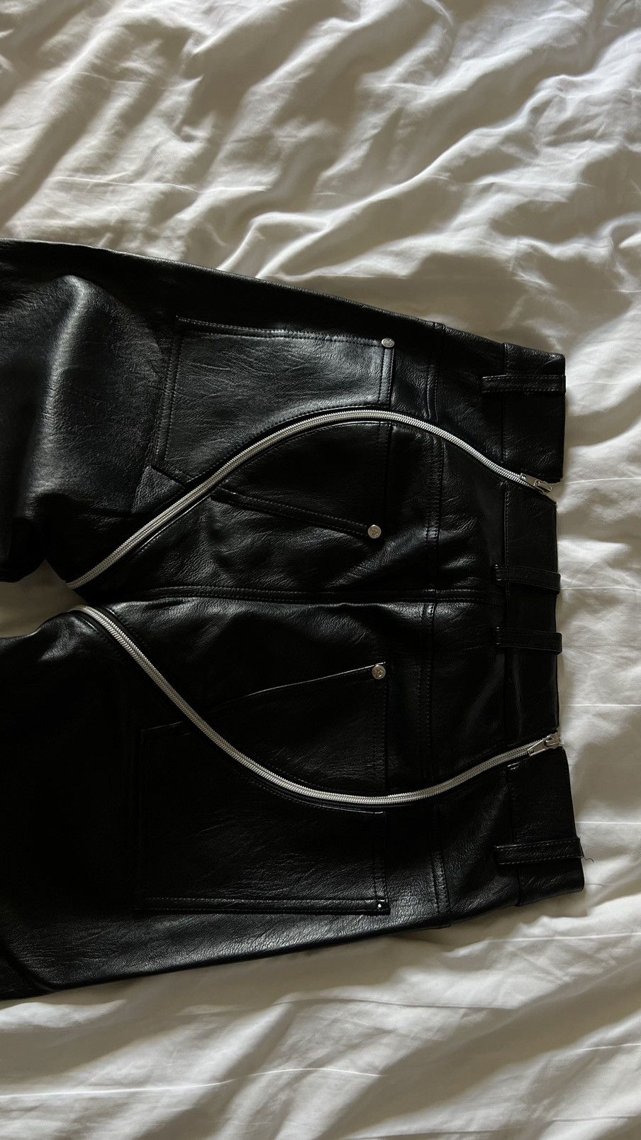 GmbH GmbH black faux-leather pants Size US 30 / EU 46 - 4 Thumbnail