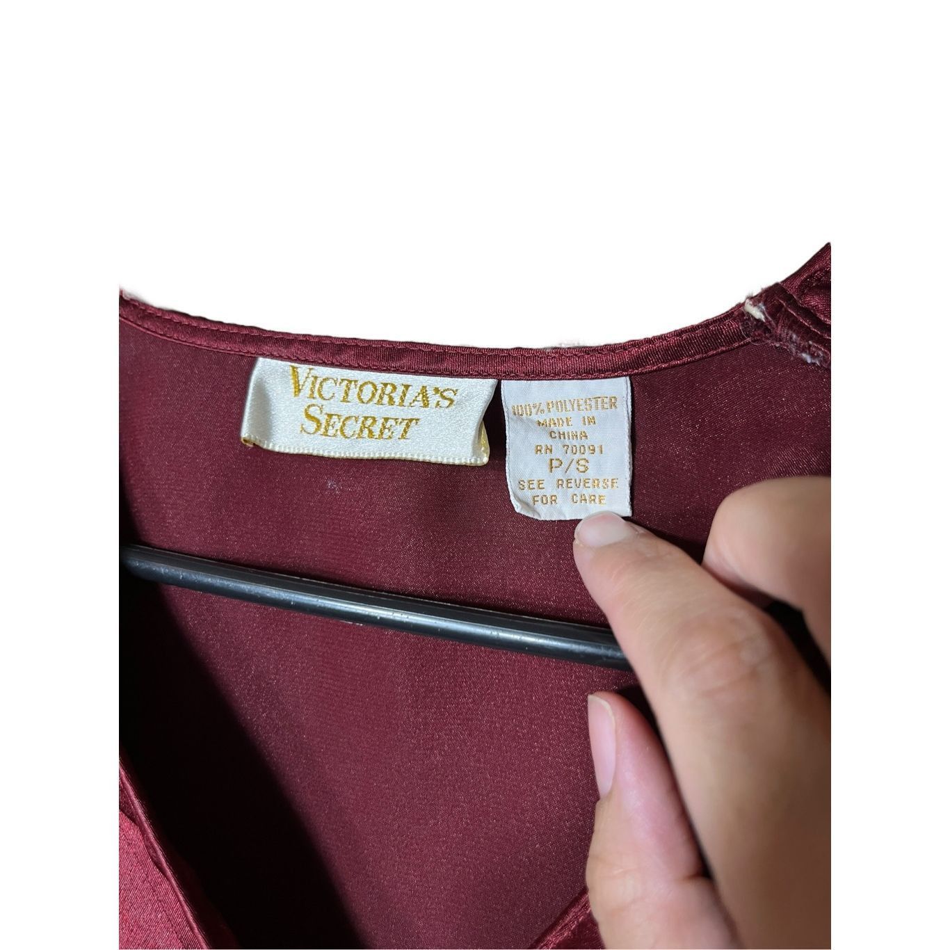 Victoria's Secret Vintage Victoria’s Secret Gold Label Maroon Satin Nightgown Size S / US 4 / IT 40 - 5 Thumbnail