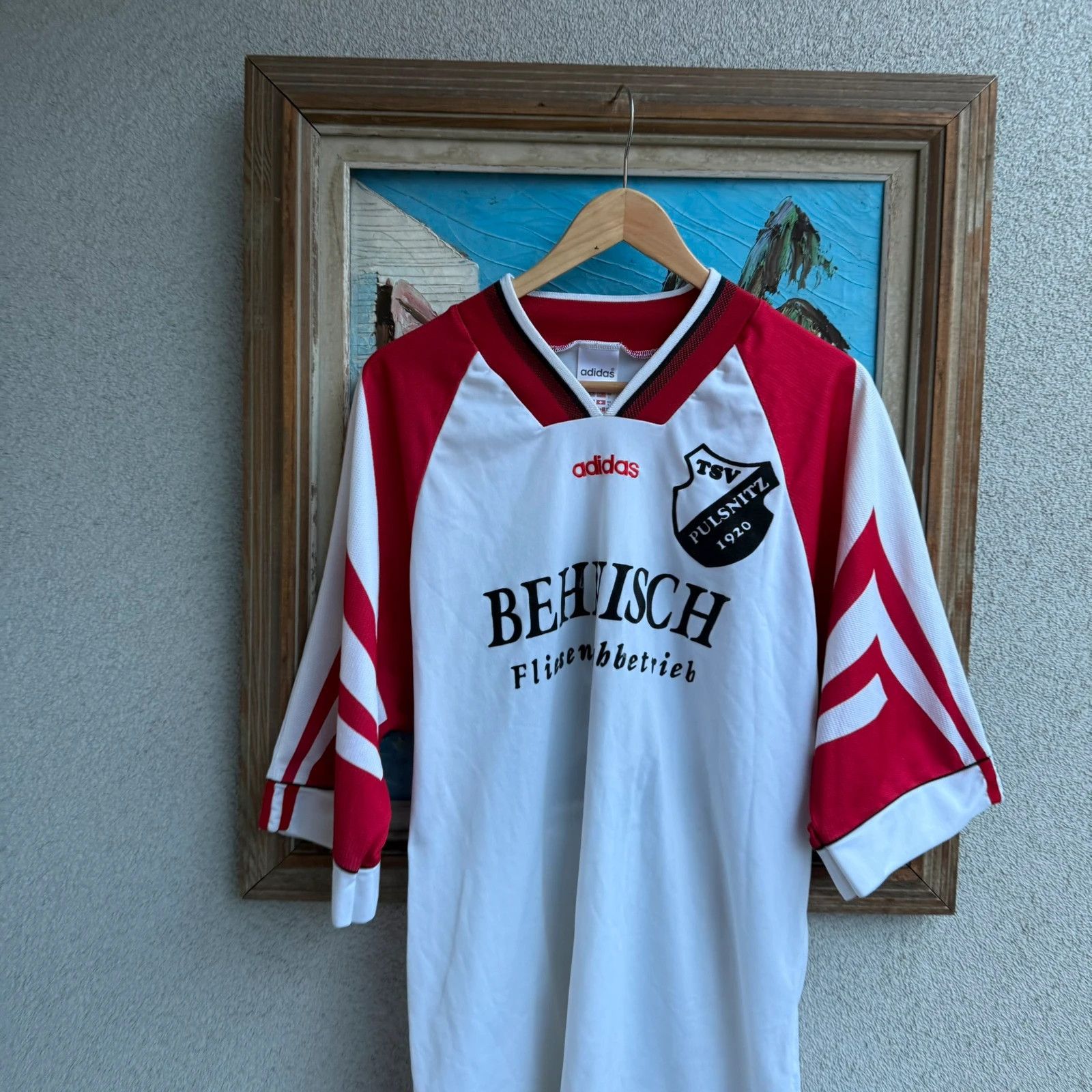 Adidas Adidas Vintage 90s Football Jersey White Red Blokecore Size US L / EU 52-54 / 3 - 2 Thumbnail