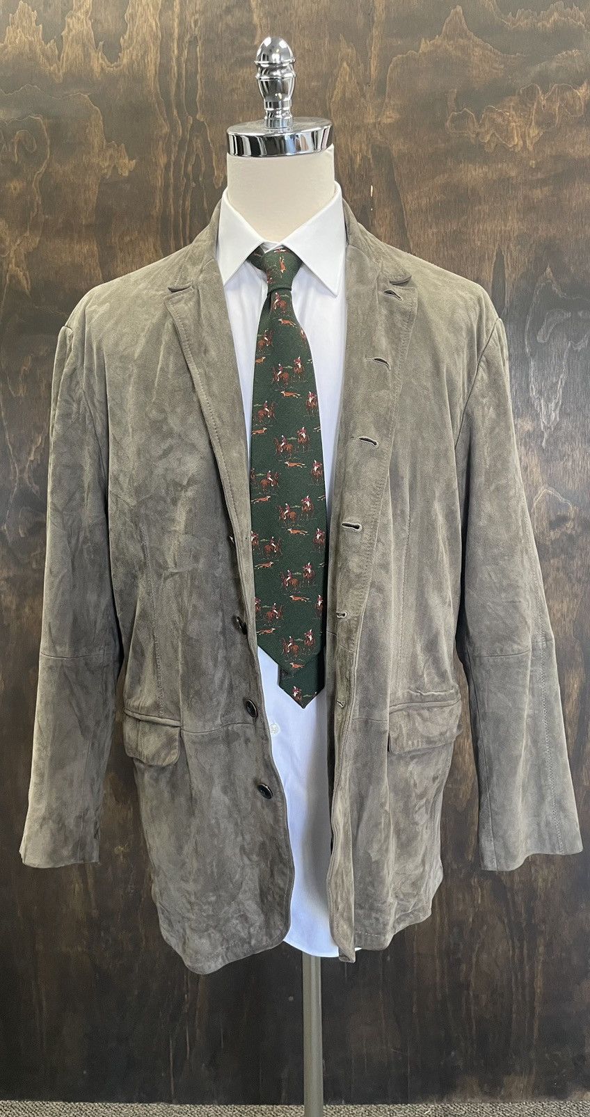 John Varvatos Butter Soft Goat Suede Jacket Size 46R - 1 Thumbnail