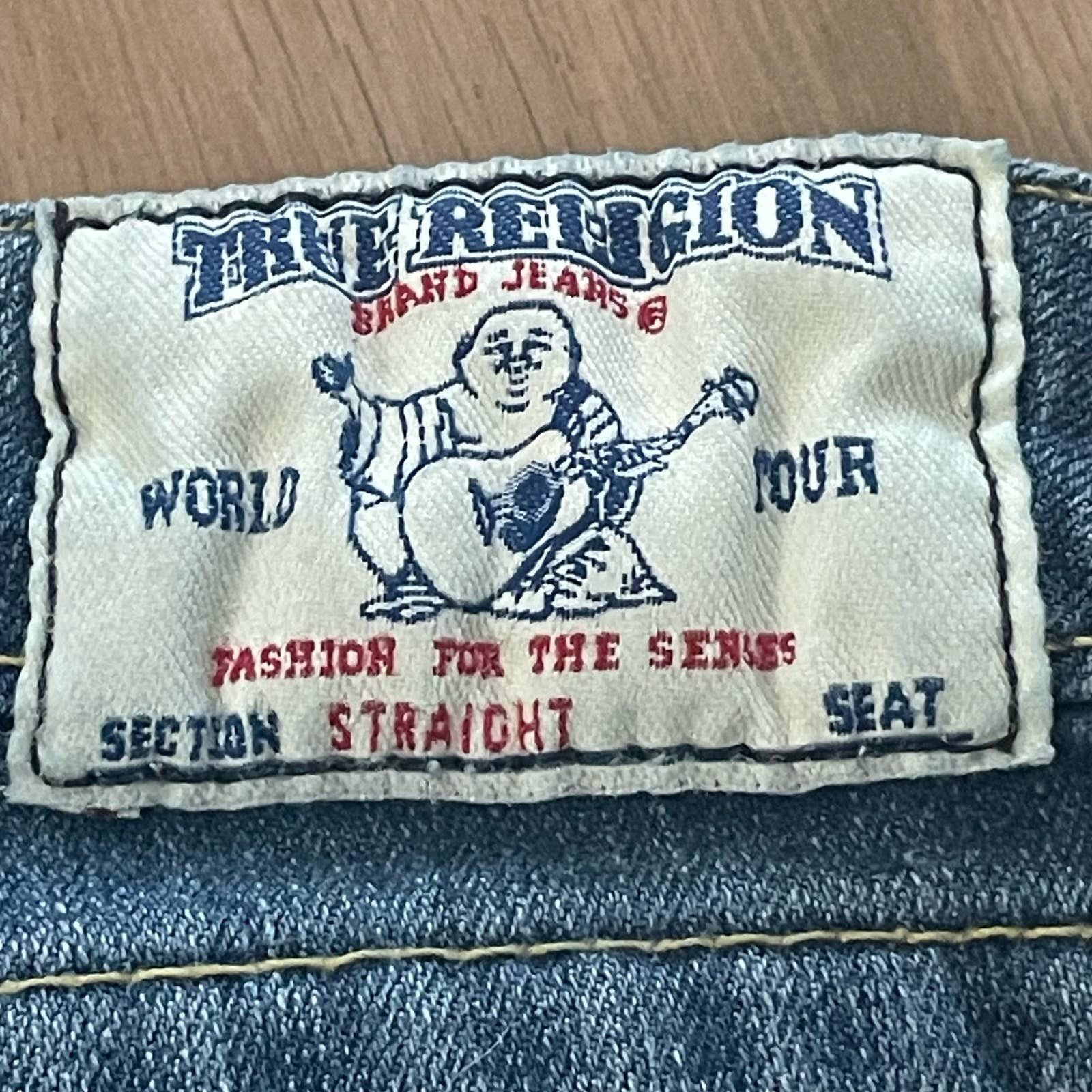True Religion True Religion Straight Jeans size 28 studded logo pockets Size 28" / US 6 / IT 42 - 6 Thumbnail