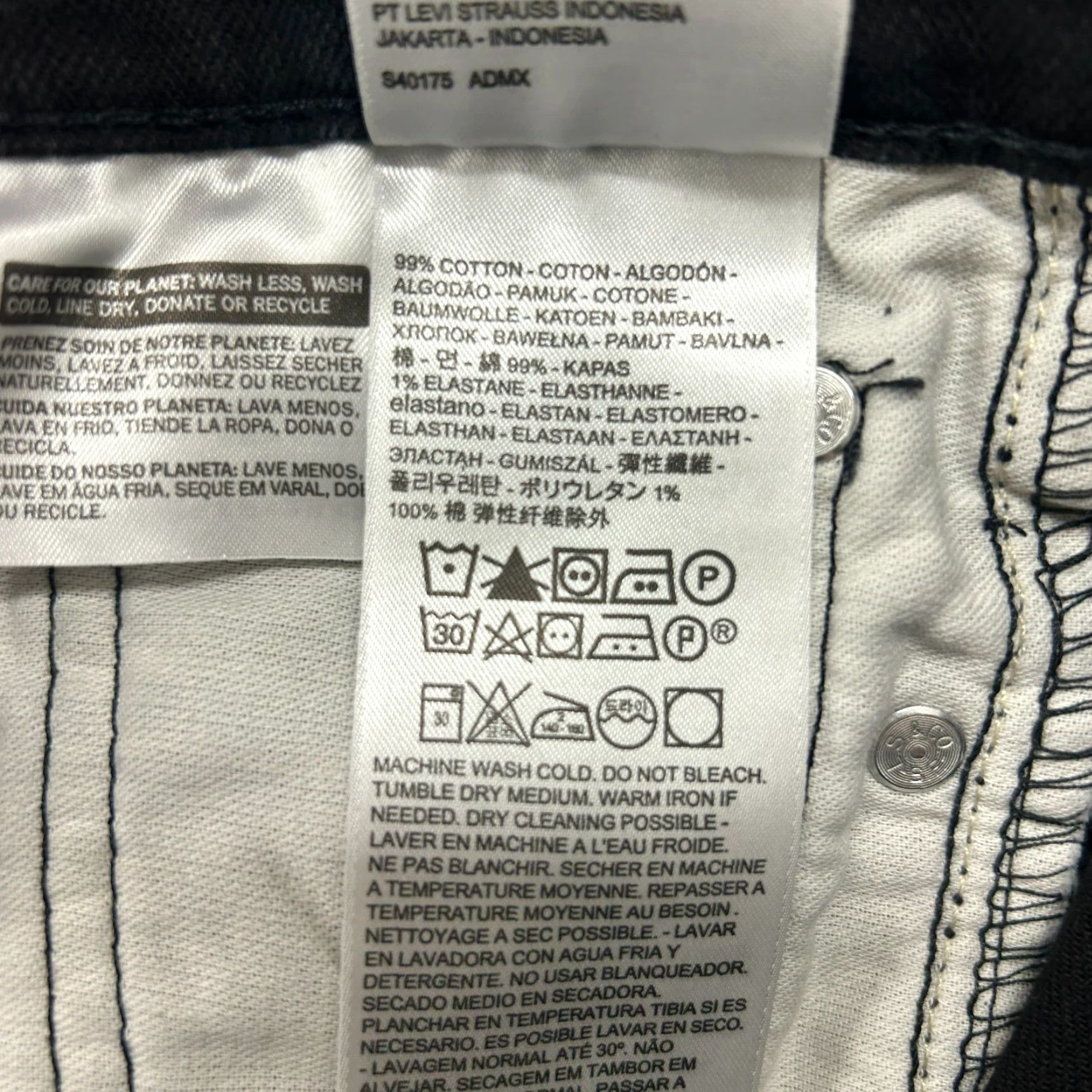 Levi's Levi's 511 Jeans Mens 30x30 Black Skinny Leg Slim Fit Denim Cotton Stretch Mojave? Size US 30 / EU 46 - 6 Thumbnail