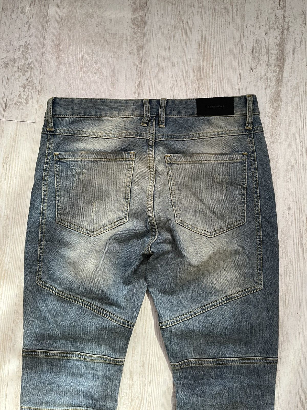 Represent Clo. Represent Clothing Biker Denim Distressed Jeans - Blue - 30 Size US 30 / EU 46 - 8 Thumbnail