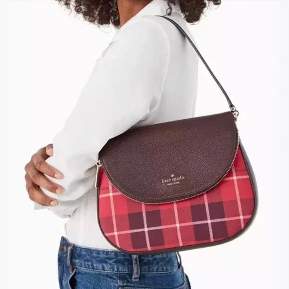 Other Kate Spade Leila Plaid Medium Flap Shoulder Bag - NWOT (New) Size ONE SIZE - 5 Thumbnail
