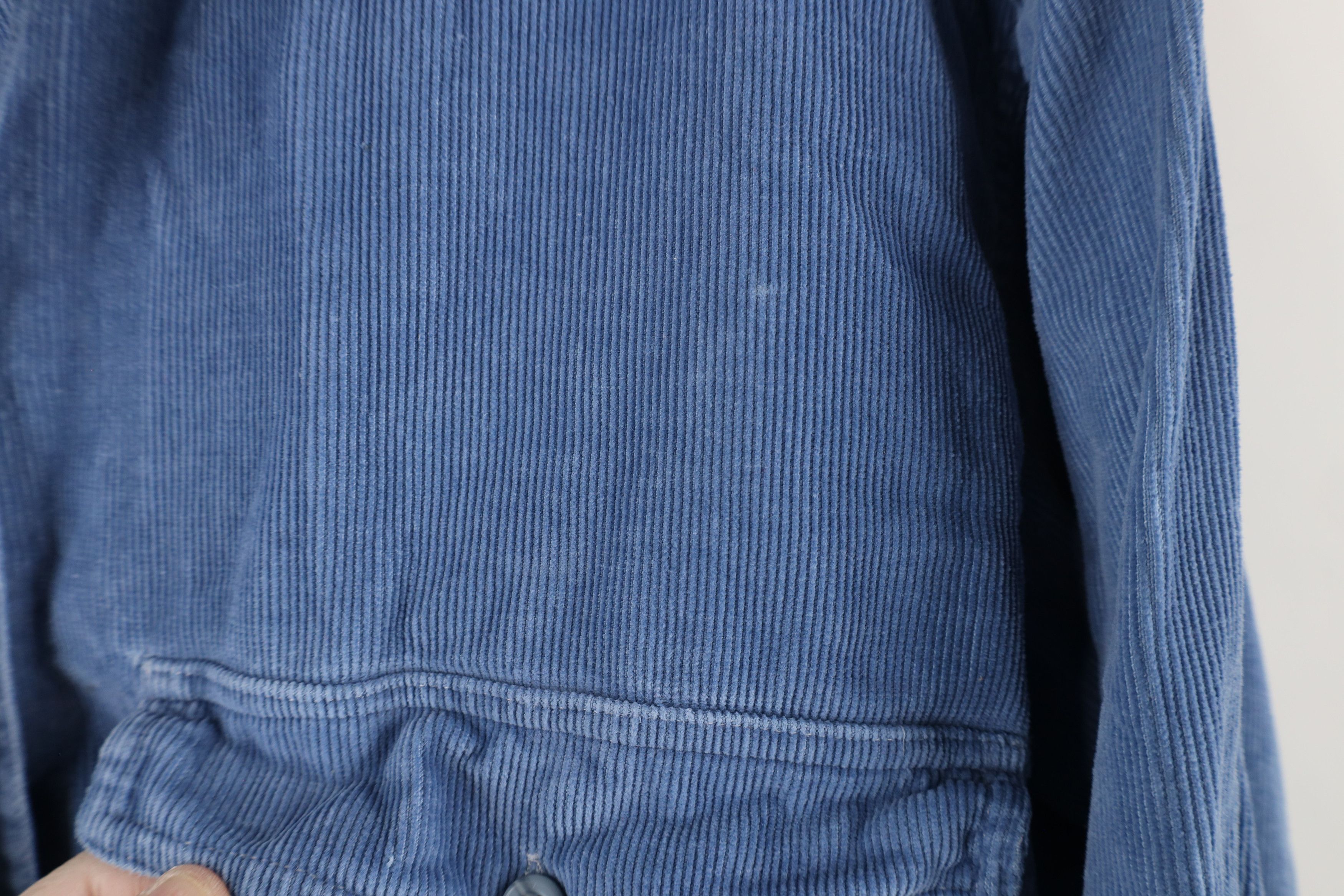 Levi's × Vintage Vintage 80s 90s Levis Military Corduroy Button Shirt Blue Size US L / EU 52-54 / 3 - 9 Thumbnail
