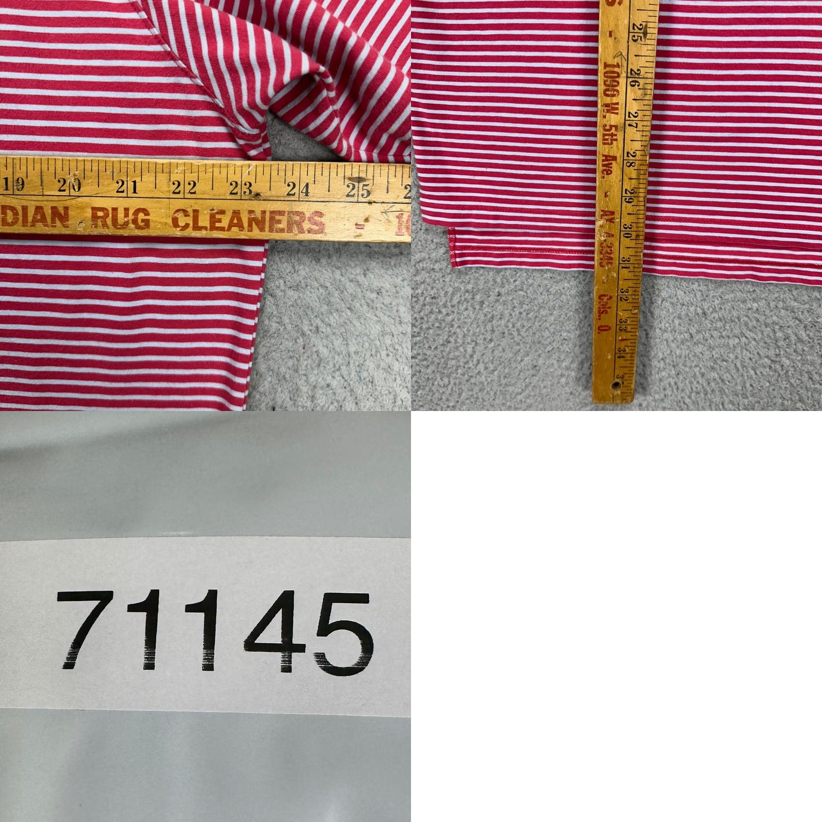 Vintage VINTAGE B. Draddy Mens Golf Polo Shirt Red Gray Stripe Short Sleeve Rugby Stretch Size US L / EU 52-54 / 3 - 8 Thumbnail