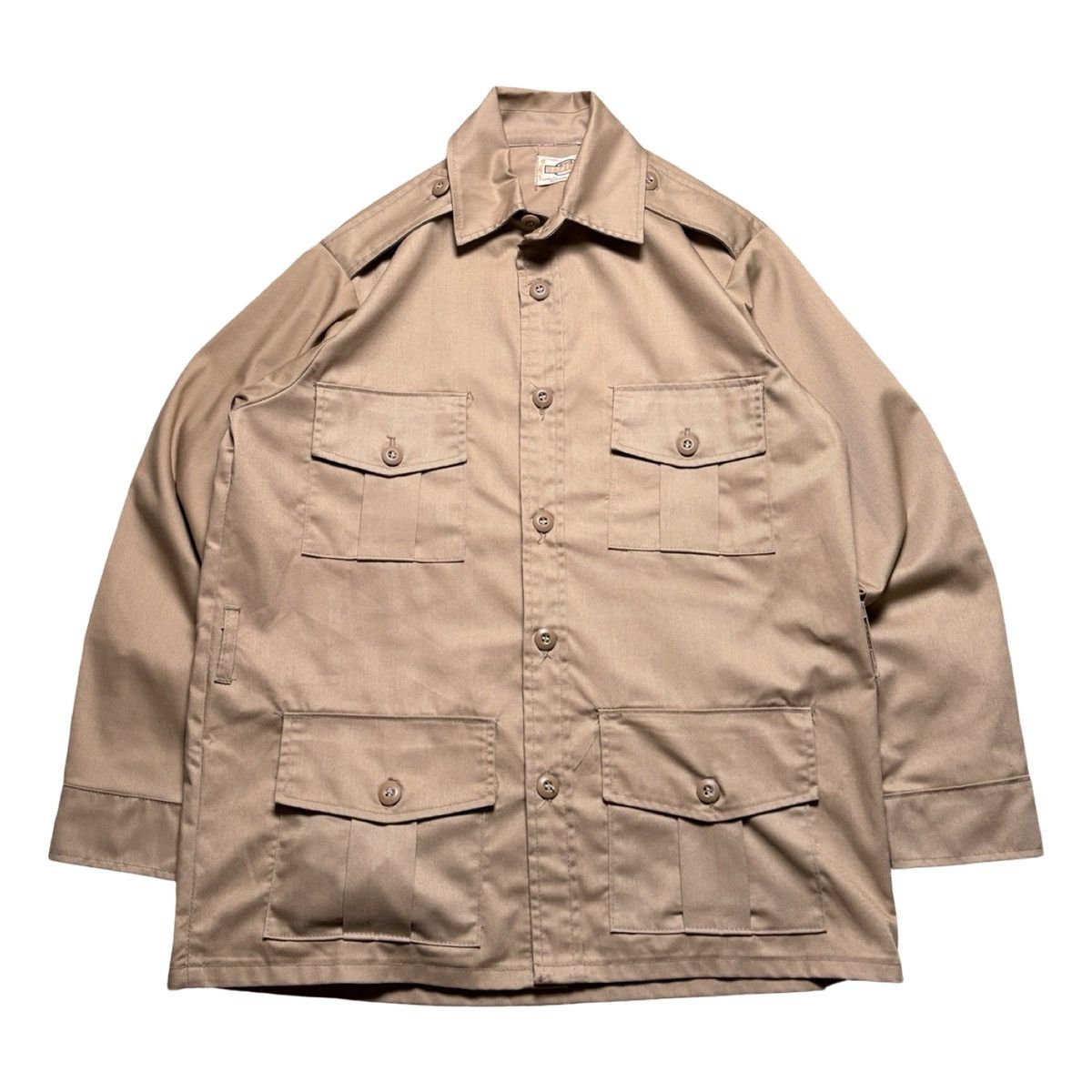 SafTbak Vintage 1970s SAFTBAK Khaki Safari Jacket With Belt EUC L Size US L / EU 52-54 / 3 - 1 Thumbnail